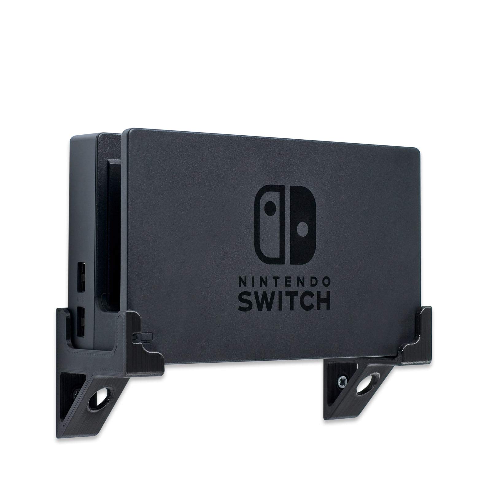 Support mural pour Nintendo Switch Dock, Switch Wall Bracket noir : une maison parfaitement dimensionnée, solide et sécurisée pour votre console – Fabriqué au Royaume-Uni