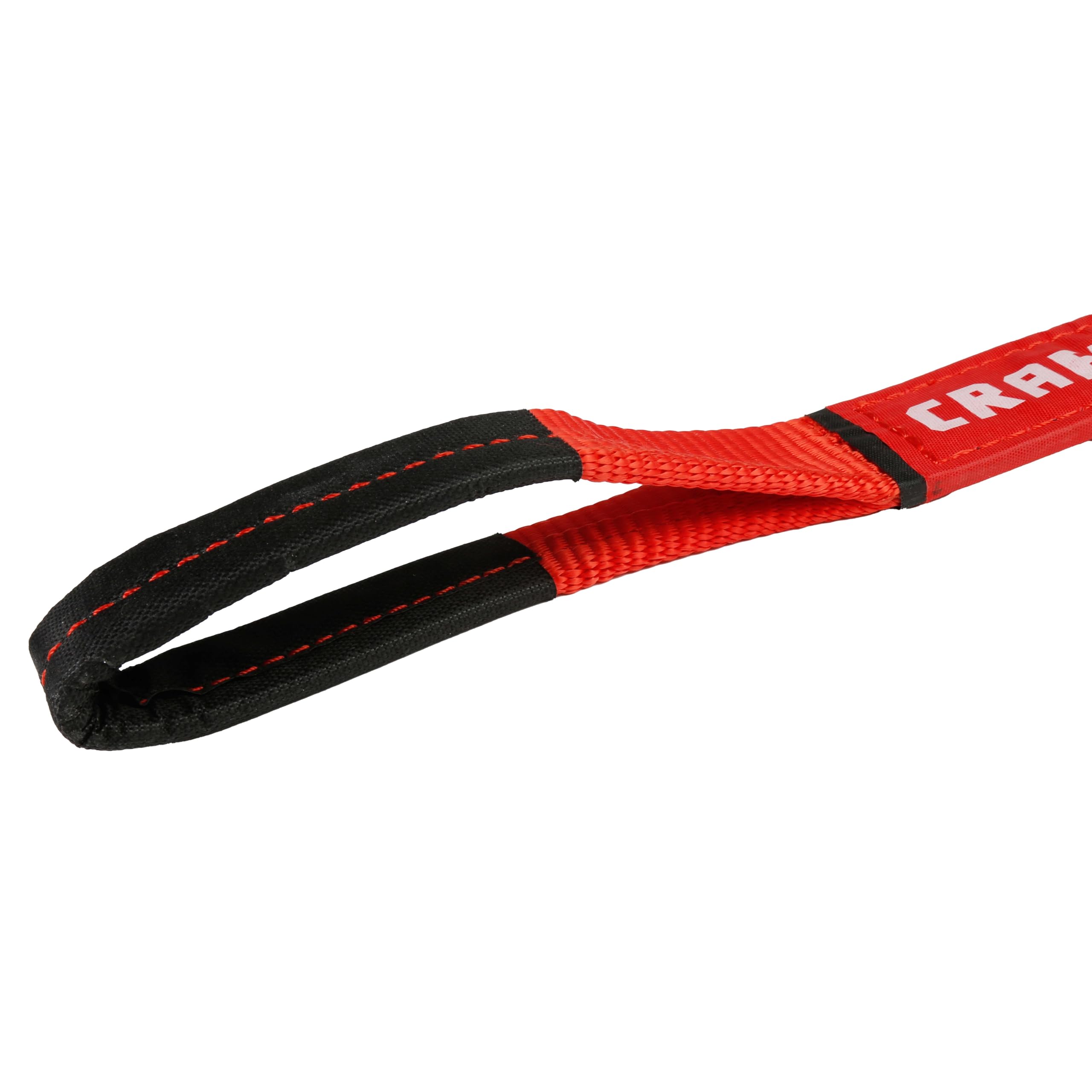 CRAFTSMAN CMXAZBS2001 Abschleppgurt mit Schlaufenenden, 5,1 cm x 5,1 m, 1,4 kg sichere Wortking-Last/4,1 kg Bruchfestigkeit, Schwarz/Rot