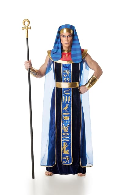 Kimokawaii DISFRAZ DE EGIPCIO FARAÓN TERCIOPELO AZUL Talla XS