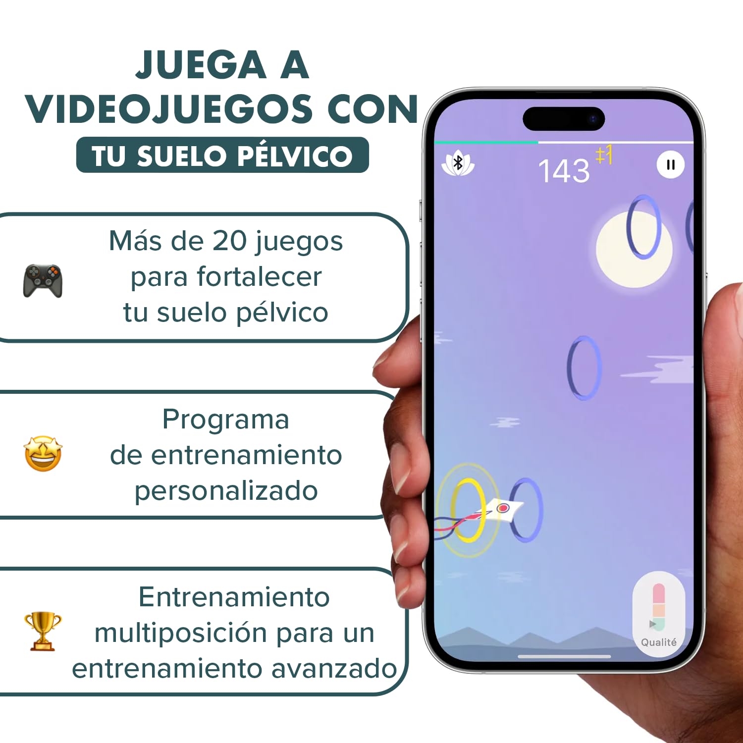 Perifit Care+ Estimulador y Ejercitador de Suelo Pélvico con App – Sonda Kegel con Biofeedback Médico para Incontinencia Urinaria & Recuperación Postparto – Dispositivo Médico CE