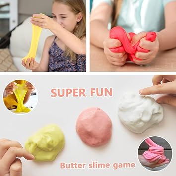 45-Pack Butter Slime Kit, Birthday Soft and Non-Sticky Bulk Slime Party Favors & Kids, Classroom Exchange Gift Mini Slime, Stress Relief Toys & Boys Girls 4-10, Stocking Fillers Goodie Bags Stuffers