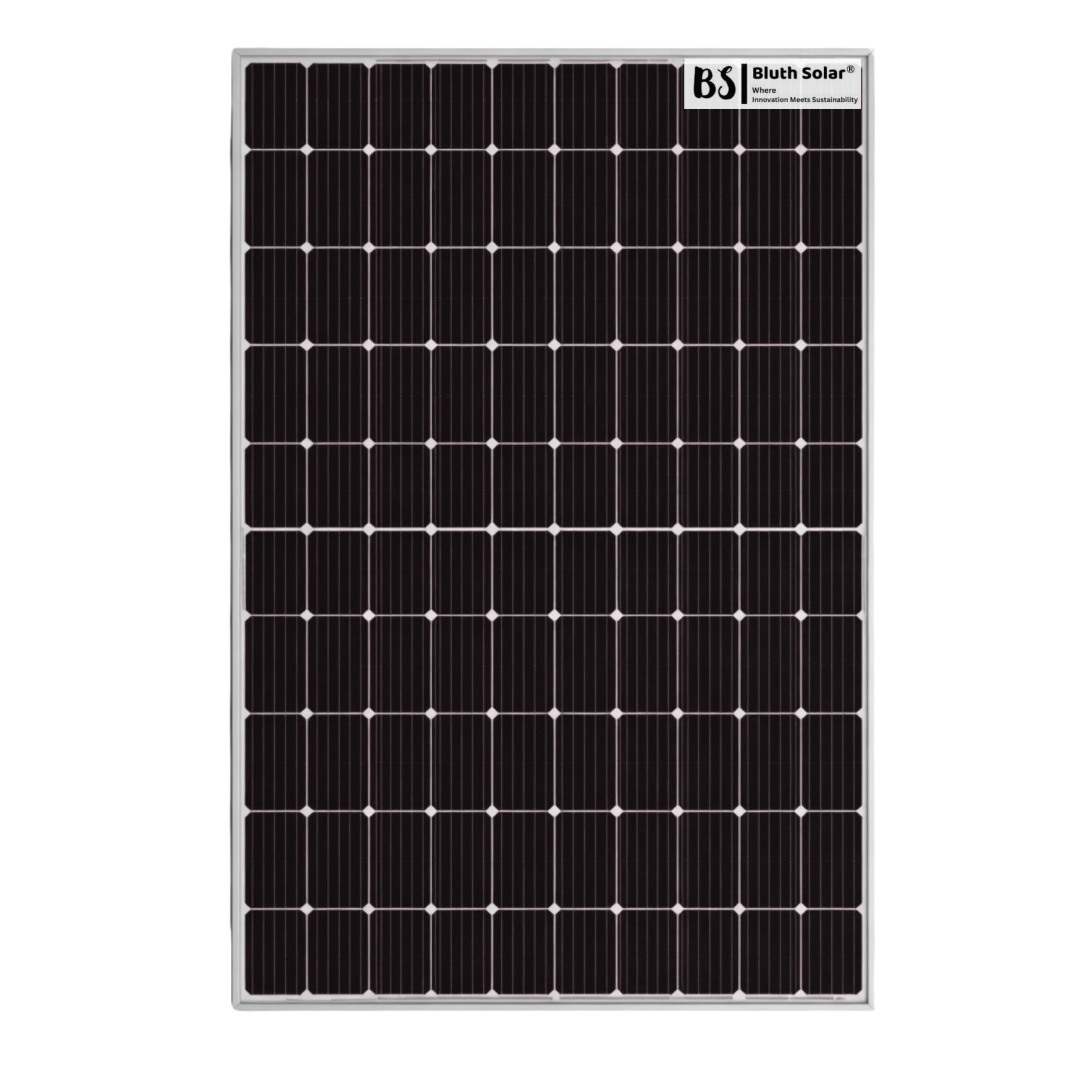 Bluth Solar Solar Panel 550W Bifacial Monoperc 144 Half-Cut Cells High Efficiency Rooftop Solar Pane Kit for Home & Commercial Use 1500V DC IP68 MC4 Connector Black-image-17