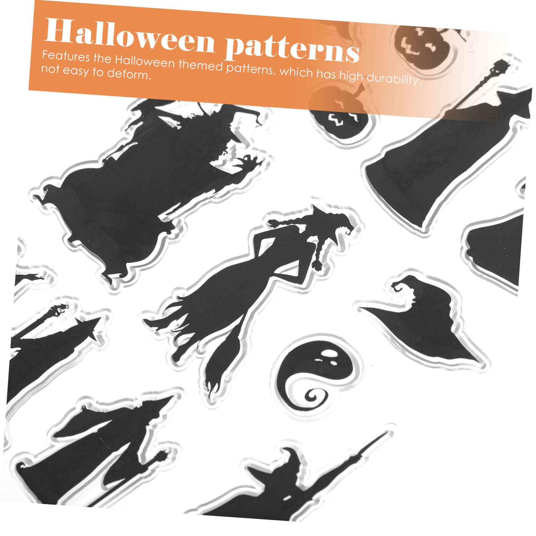 TEHAUX 40stücke Halloween Silikon Stempel Transparentes Zubehör Für Scrapbooking Handwerk Vielseitige Designs Für Kreative Projekte Wiederverwendbar Und Leicht Zu Reinigen