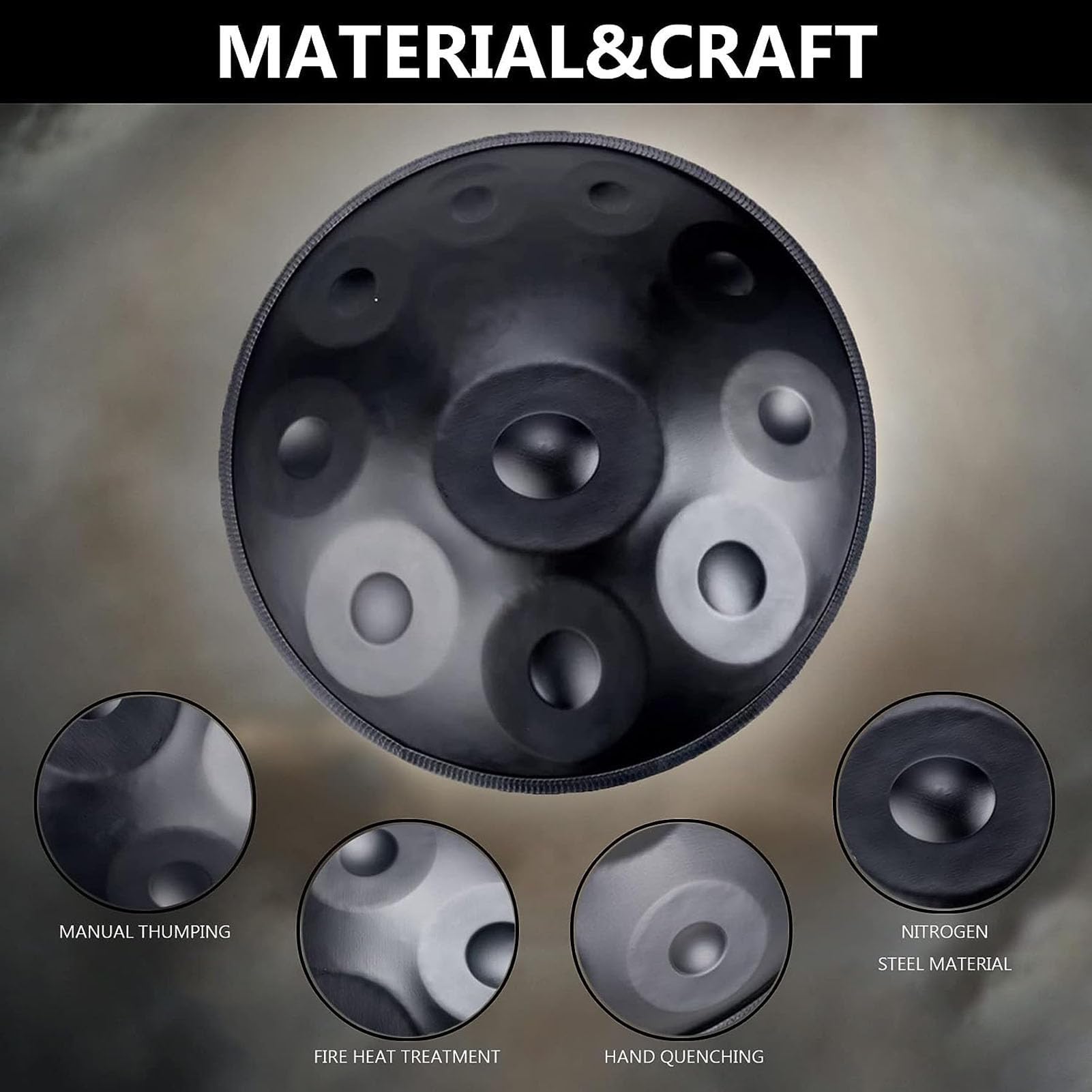 Amazon.co.jp: 432Hz/440Hz ハンドパンドラム タングドラム Dマイナー