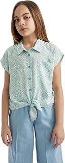 قميص بأكمام قصيرة وقصة للبنات من ديفاكتو موديل B5065A8