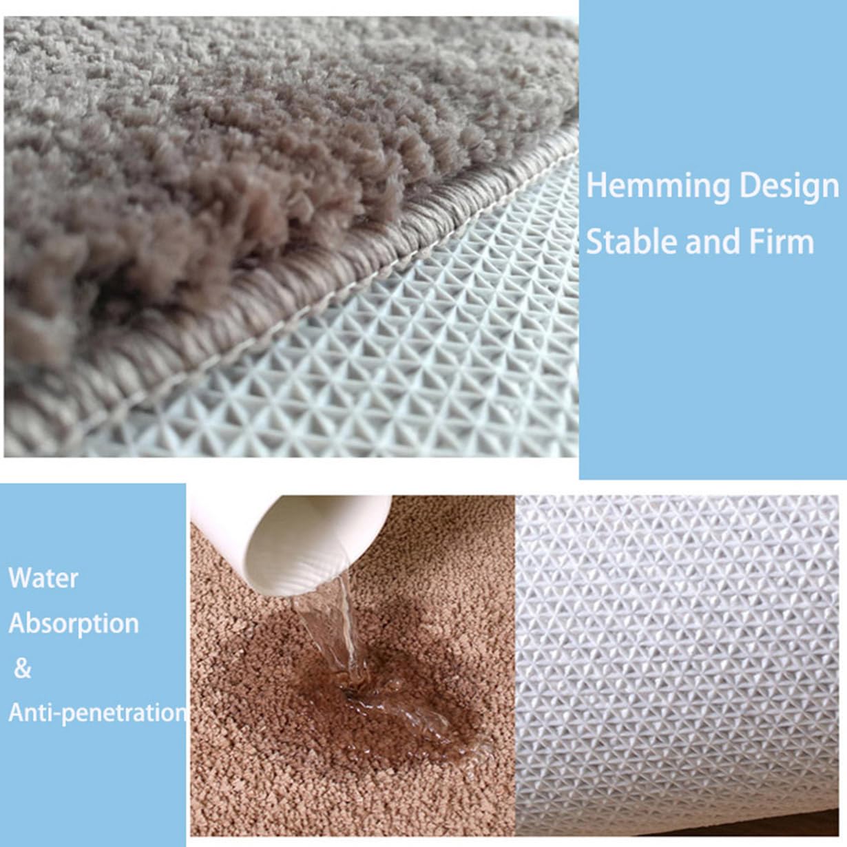 Ultra Soft Absorbent Non-Slip Bath Mat for Bathroom Shower & Tub - 80 x 160 cm Black - Quick-Dry Comfortable Stylish Waterproof Bathroom Rug