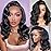 IUPin 44 Bob Wig Human Hair Body Wave Lace Front Wigs Human Hair for Women HD Lace Closure Wigs Glueless Human Hair Pre Plucked 200 Density Natural Hairline Short Bob Wigs Human Hair 16 inch