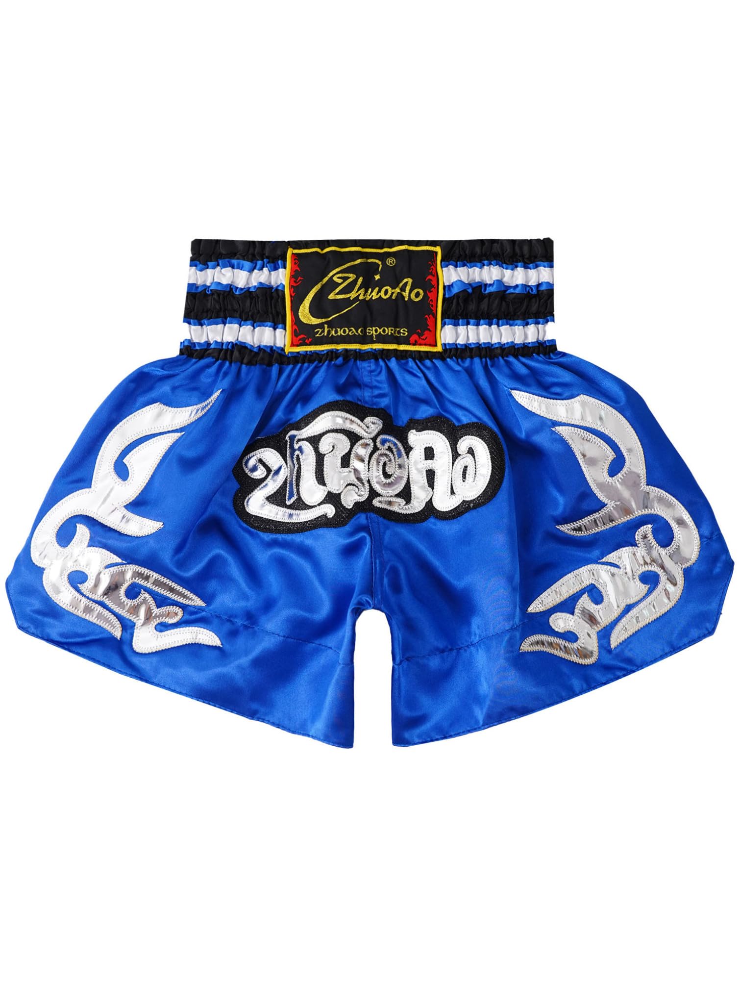 TiaoBug Enfant Garçon Muay Thai Short Boxe Pantalon Court MMA Kickboxing Fitness Training Fight Short d'Entraînement Pantalons de Sport Fitness Musculation 5-16 Ans