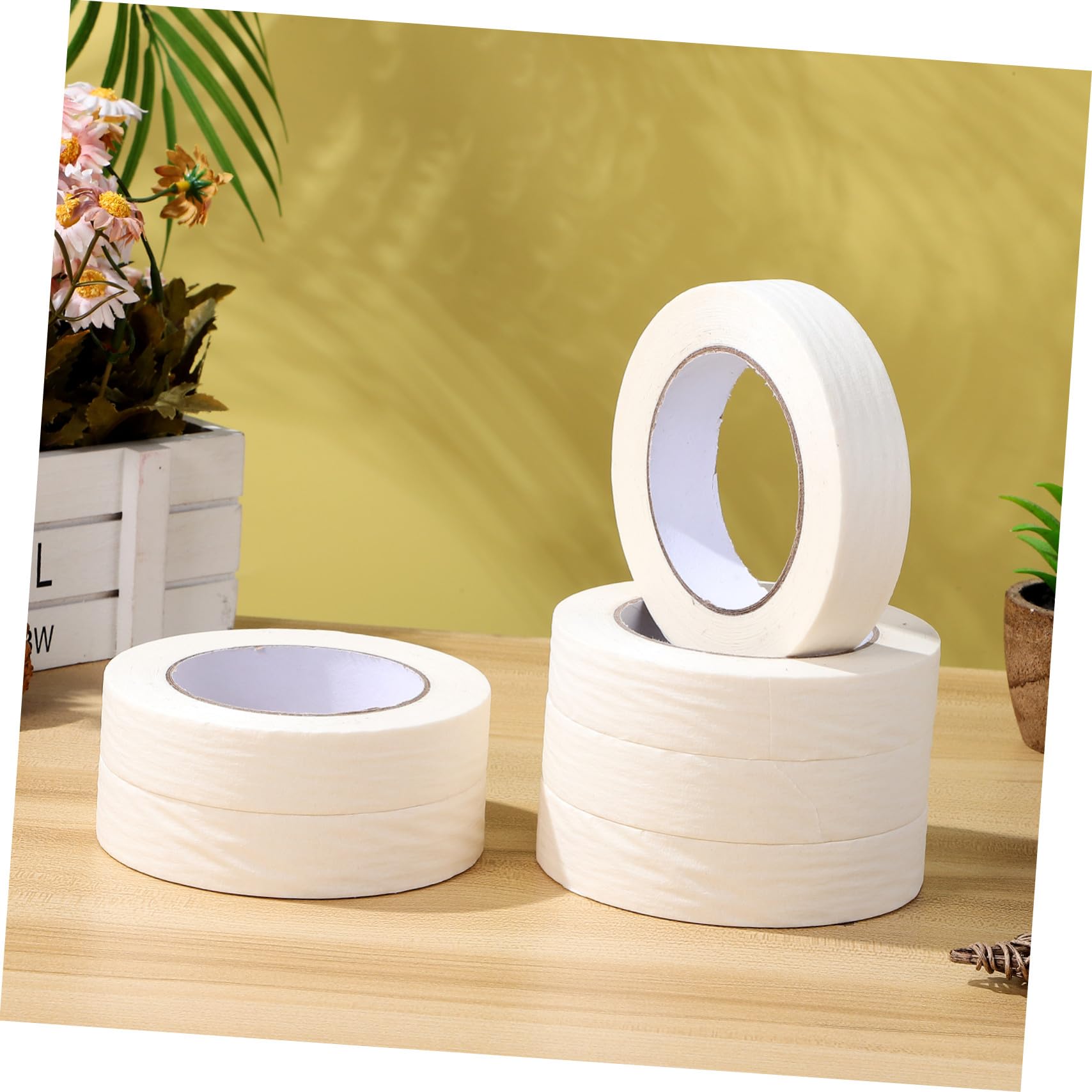 6rollen Abdeckband Weiß Klebeband für Maler Basteln Schule Büro Zuhause Flüssigkrepp Farbklebeband Autolackierband