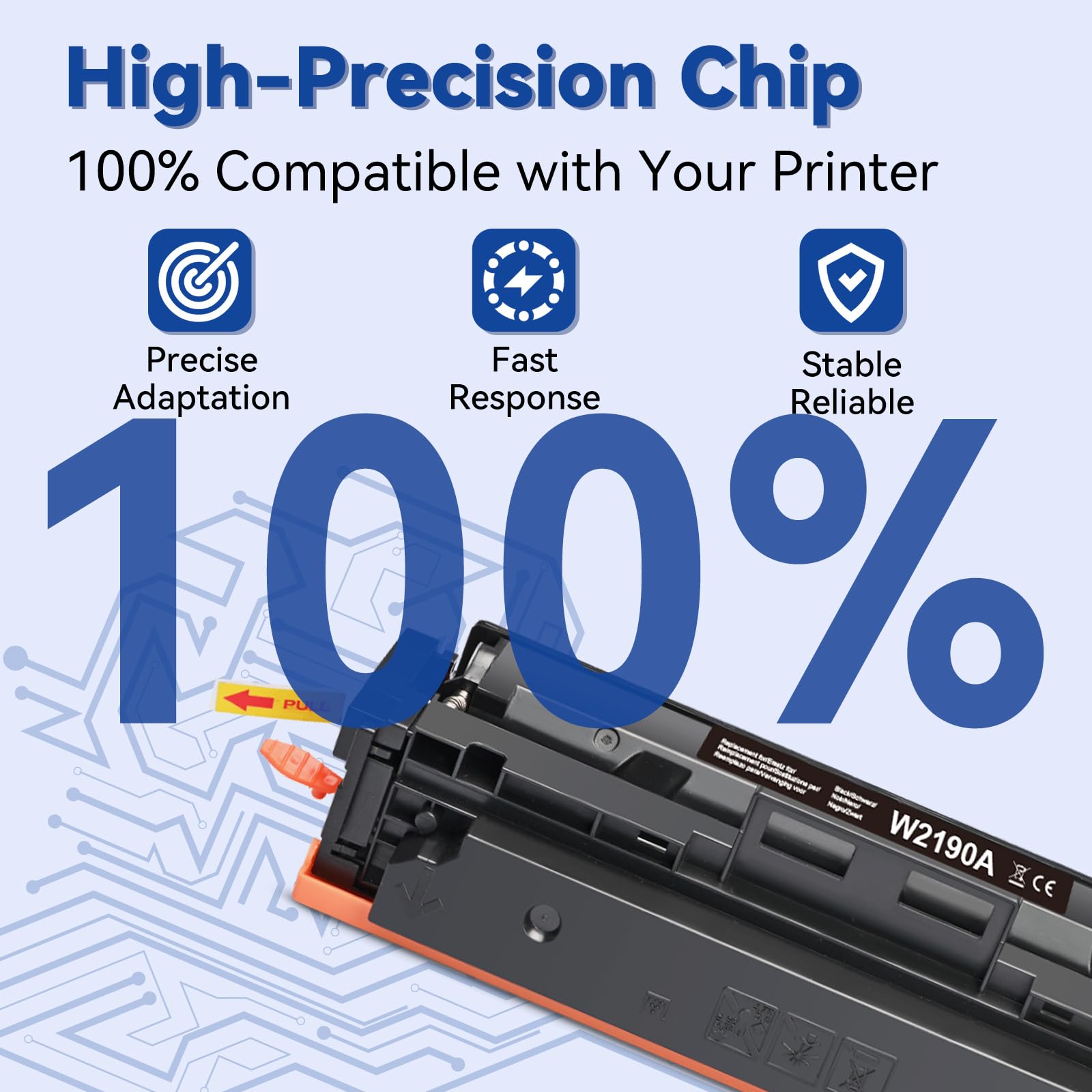 Lemero 219A Toner con chip, compatibile con HP Color LaserJet Pro MFP 3302FDWG 3302SDWG 3302FDW 3302SDW 3302FDN 3202DW 3302FDNG 3202DN per HP 219 219X W2190A Nero Ciano Magenta Giallo (4 Pack)