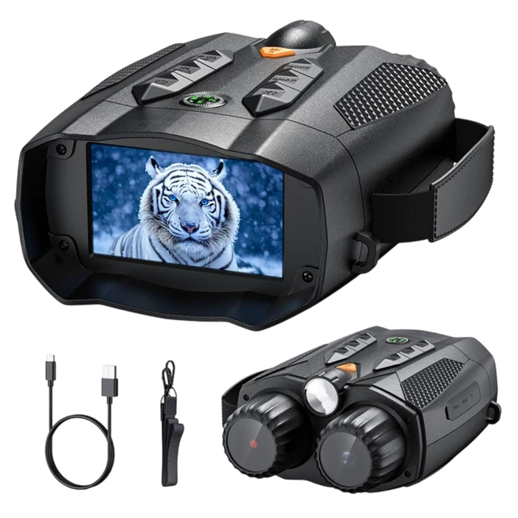 10X Night Vision Binoculars 4K Infrared Digital Goggles 800M Long Range for Photo Video Recording Outdoor Camping
