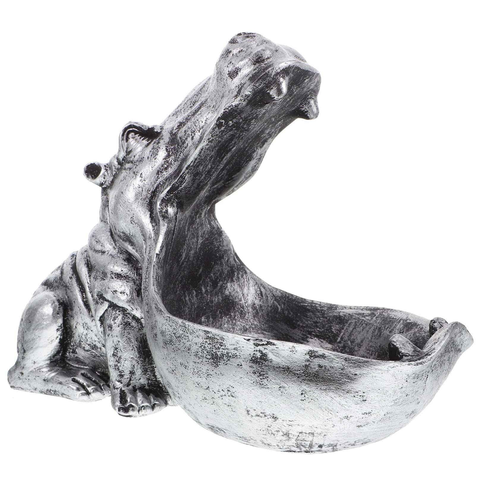 Statuetta Ippopotamo in Resina da Scrivania Contenitore | Design Creativo, per Soggiorno e Camera, Adatta a Colleghi e Amici, Oggetto Decorativo da Collezione