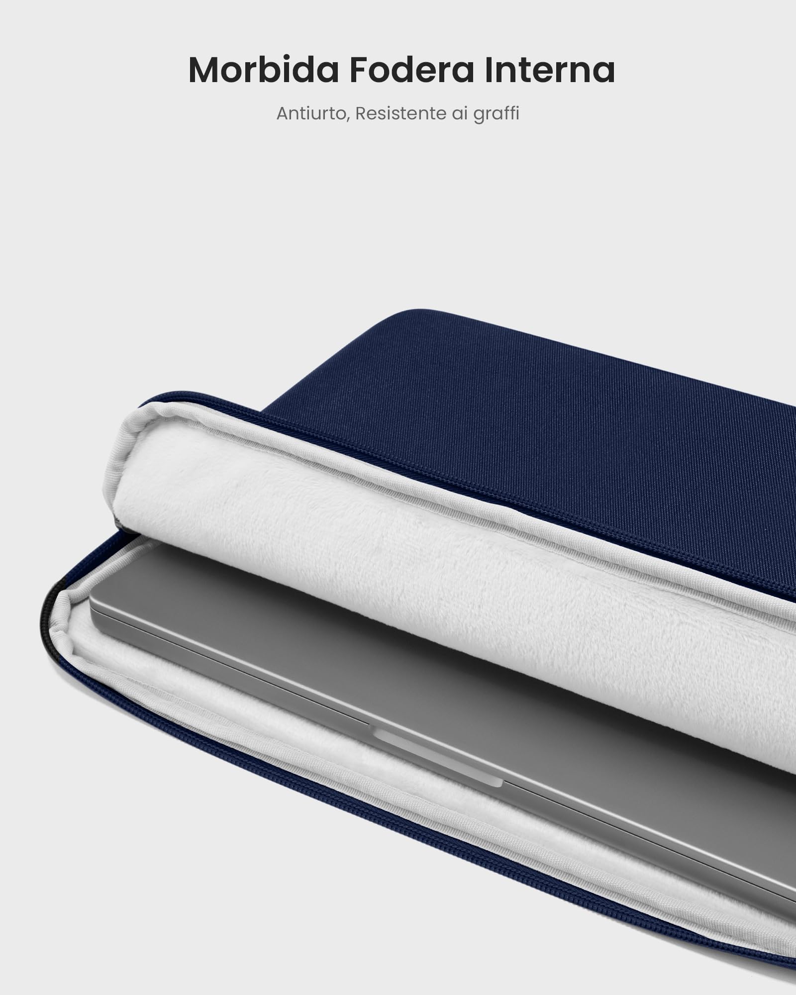 tomtoc Custodia Ultra Sottile per 13 Pollici MacBook Air M5/A3449 2026, M4/M3/M2/M1/ 2025-2018, 2026 13" MacBook Neo A18 Pro, 13" MacBook Pro M2/M1, Custodia per Laptop Adatta 13" Surface Pro 11