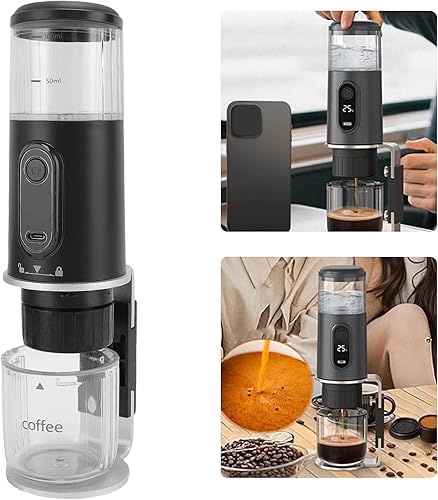 Miniatura 5 de Cafetera portátil, cafetera portátil para café expreso, recargable, para viajes, 19.40 oz, para exteriores, coche, camping, senderismo, caravana,