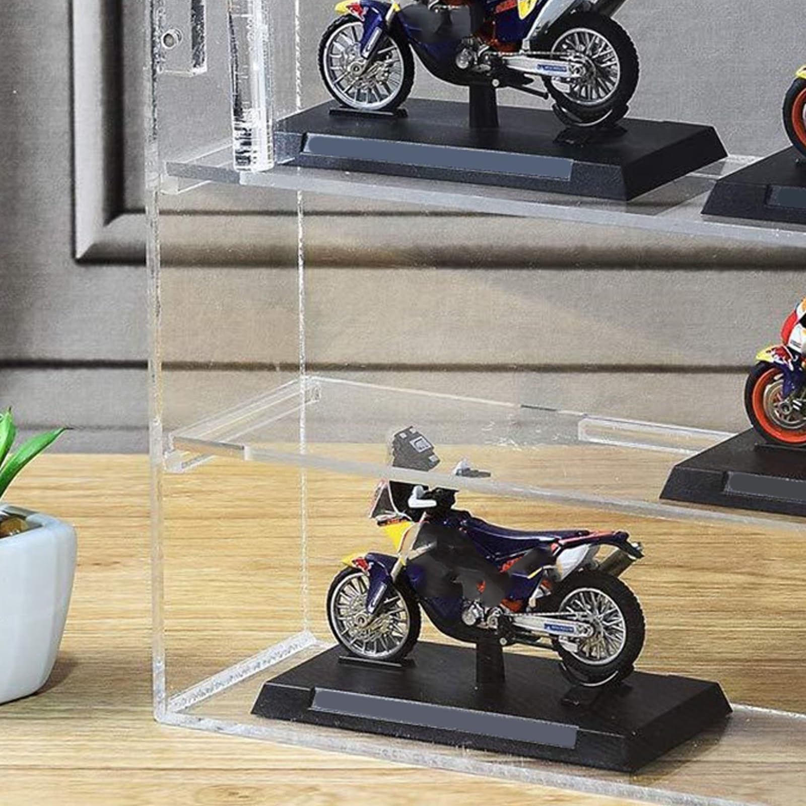 Vitrina a prueba de polvo para figuras de acción coleccionables y juguetes, caja organizadora grande con acrílico de fácil montaje decorativo