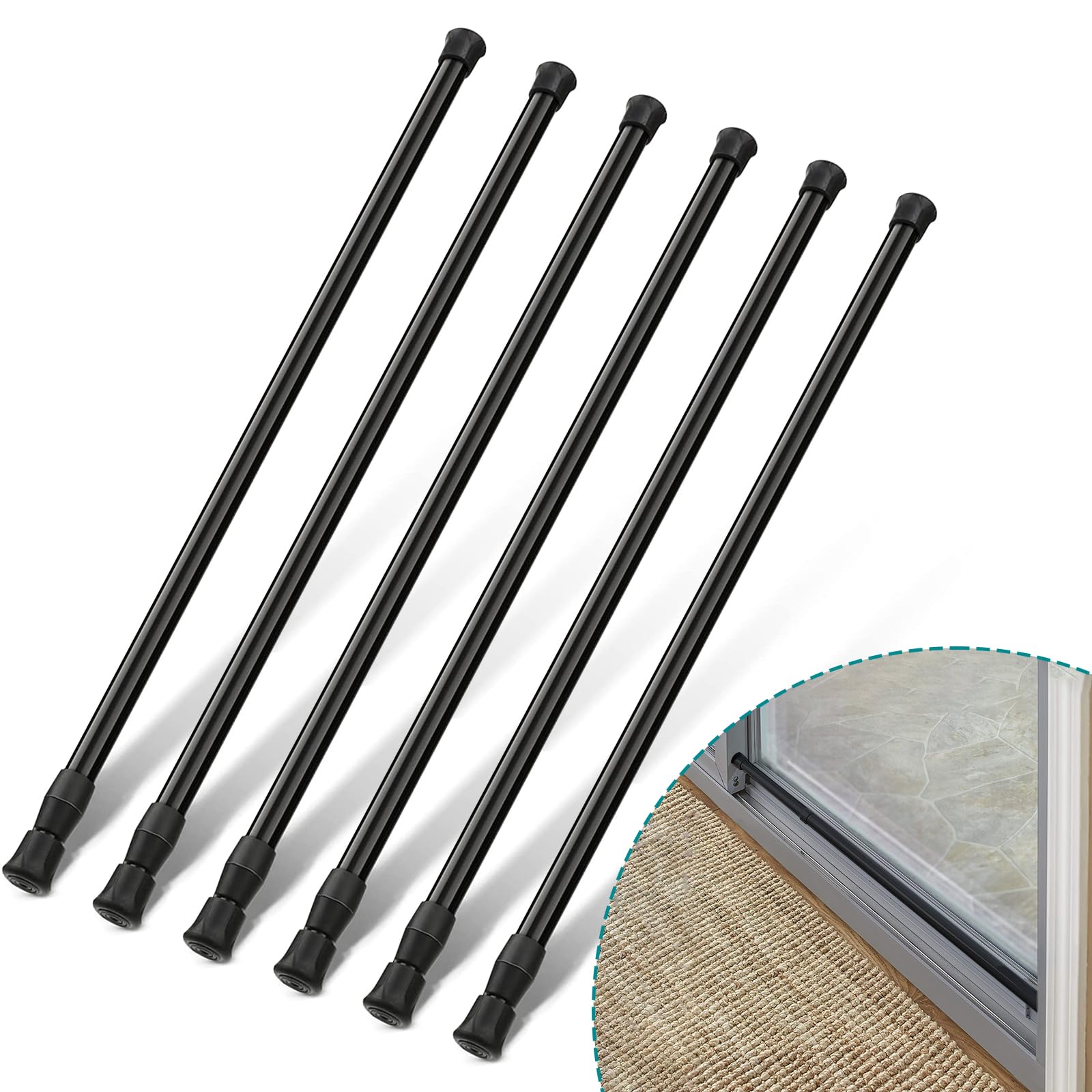 Buy KUANVE 6 Pcs Window Security Bars, Adjustable Sliding Glass Door