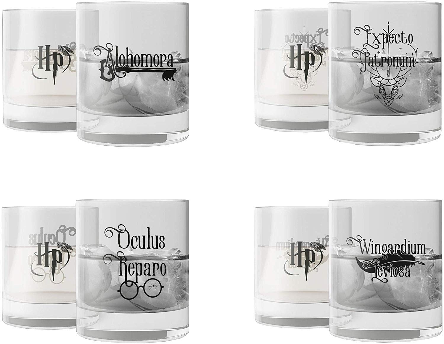 SD Toys SDTWRN21748 - Set di 4 bicchieri in vetro Harry Potter, multicolore