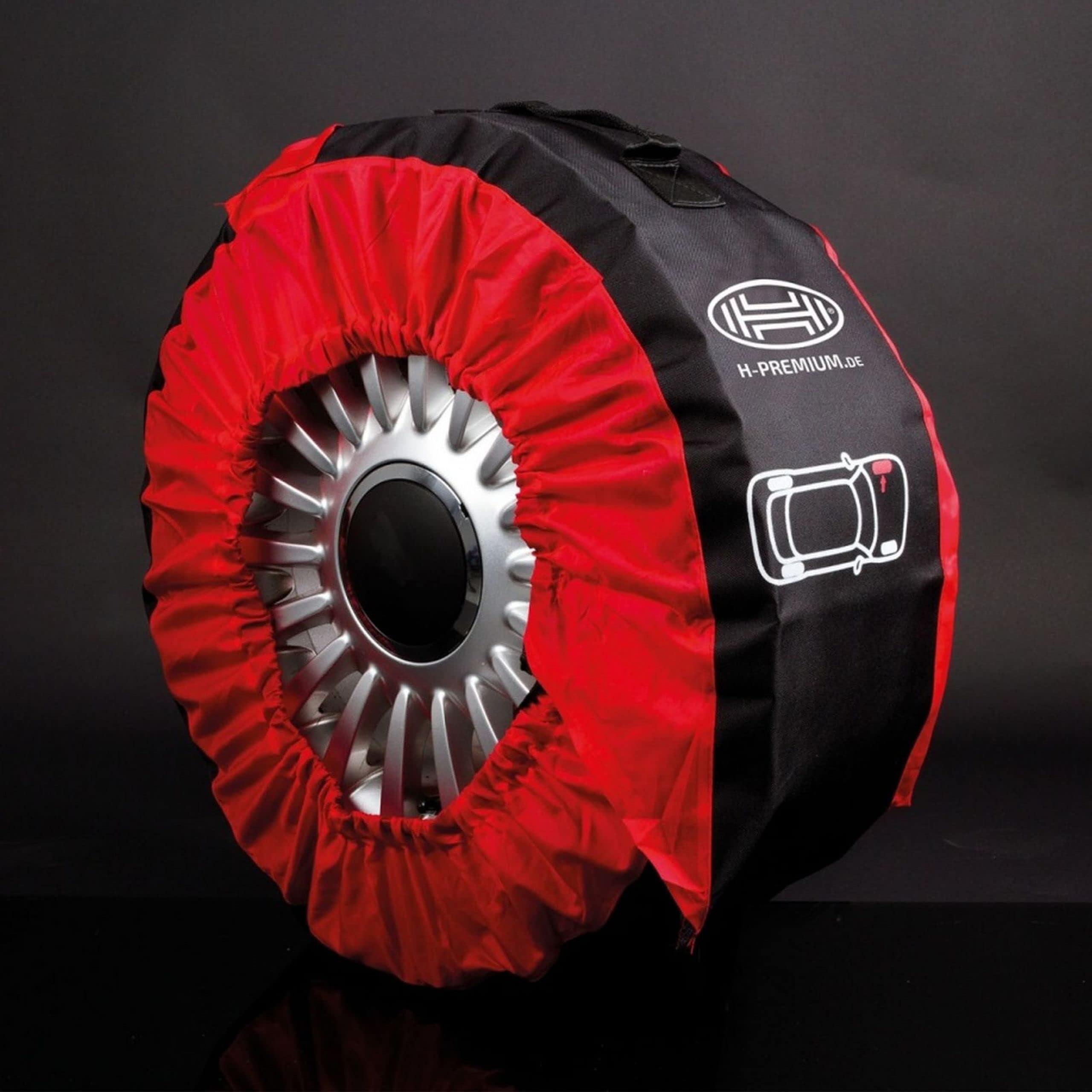 Heyner Torby do przechowywania opon zapasowych na koła samochodowe, zapięcie na rzepy, pokrowce ochronne do przechowywania 35–56 cm, rozmiar M