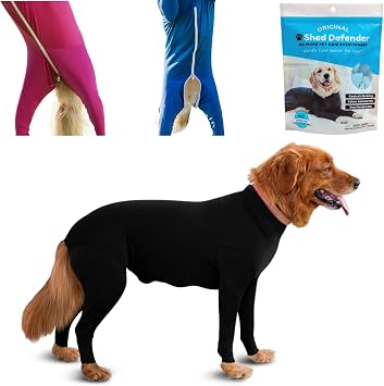 Original Dog Onesie, Black, XXS 8-11 lbs. | Anti-shedding dog bodysuit - surgery recovery suit and cone alternative, anxiety calming, breathable, potty-friendly zipper