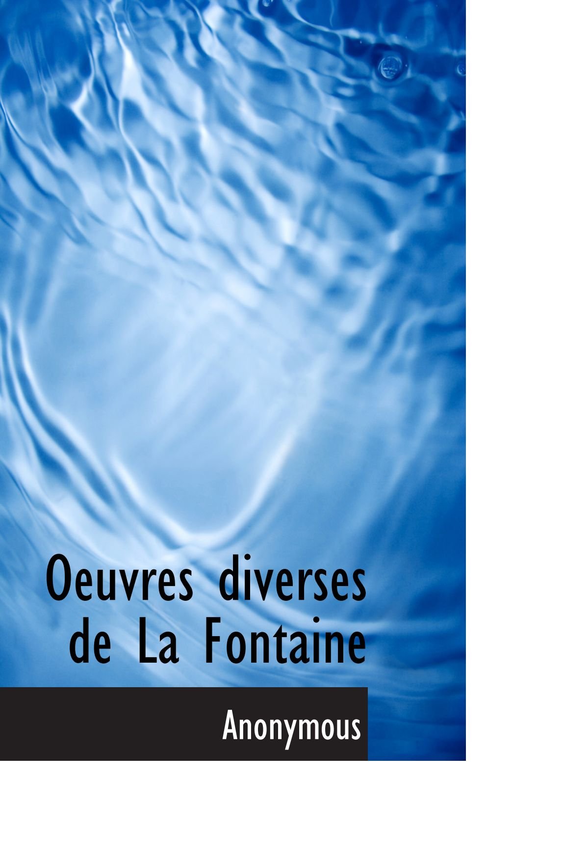 Oeuvres diverses de La Fontaine