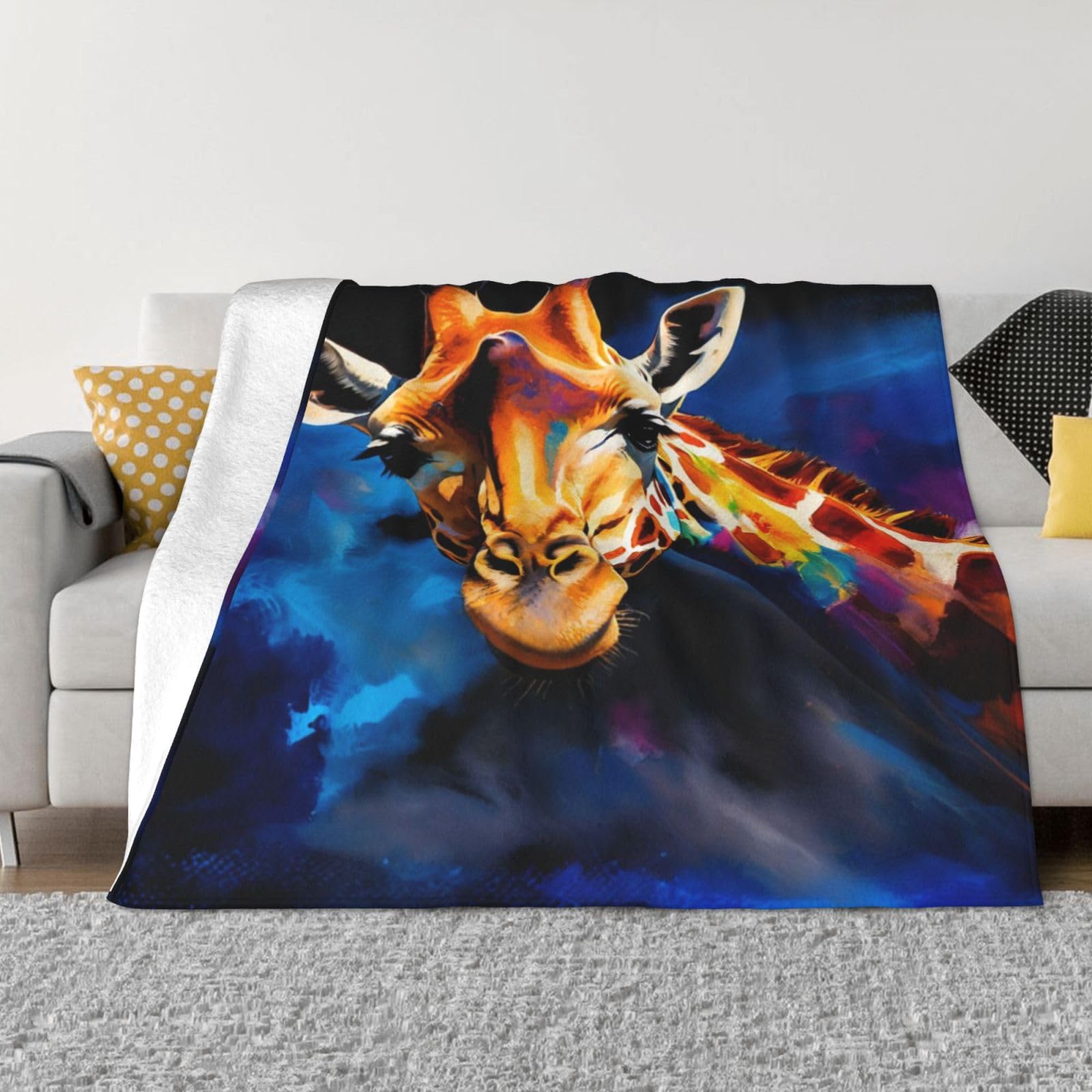 Couverture de peinture de girafe Mexpekil, cadeau douillet pour bébé