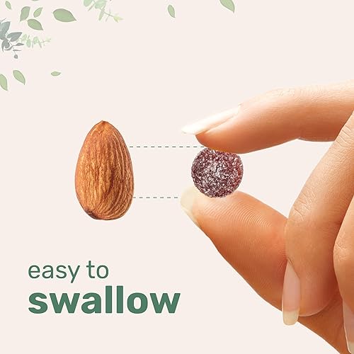 Miniatura 5 de Gomitas de glicinato de magnesio 400 mg por porción, 120 unidades  Sabor natural de uva y arándano  Potente forma elemental + quelado para una alta