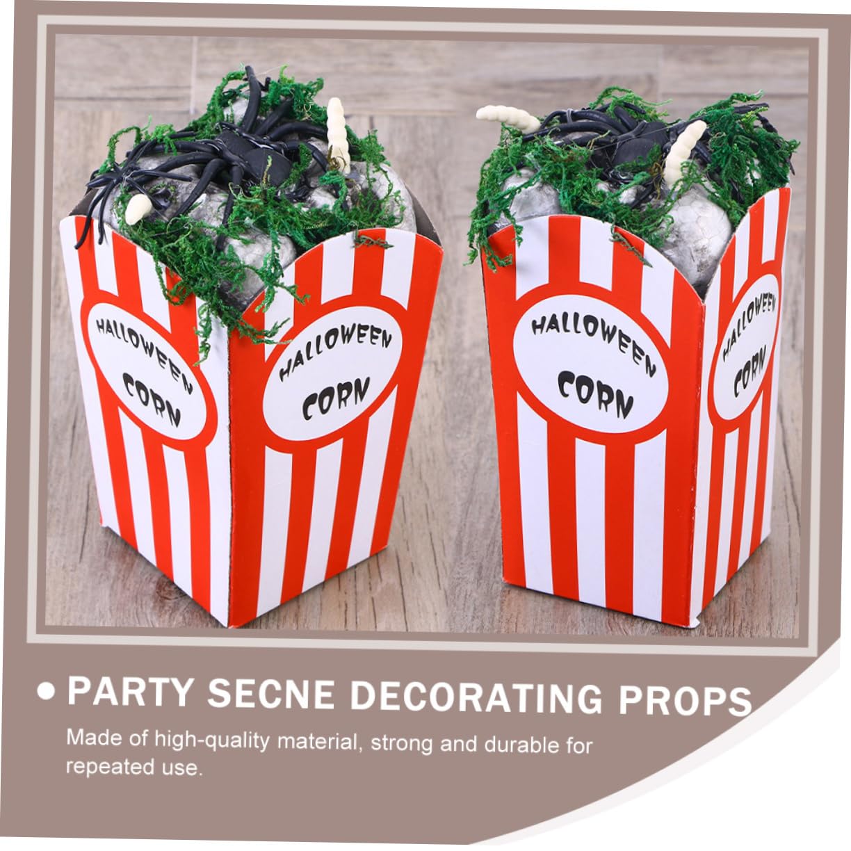 2pièces Décoration Halloween Popcorn Accessoires Festifs