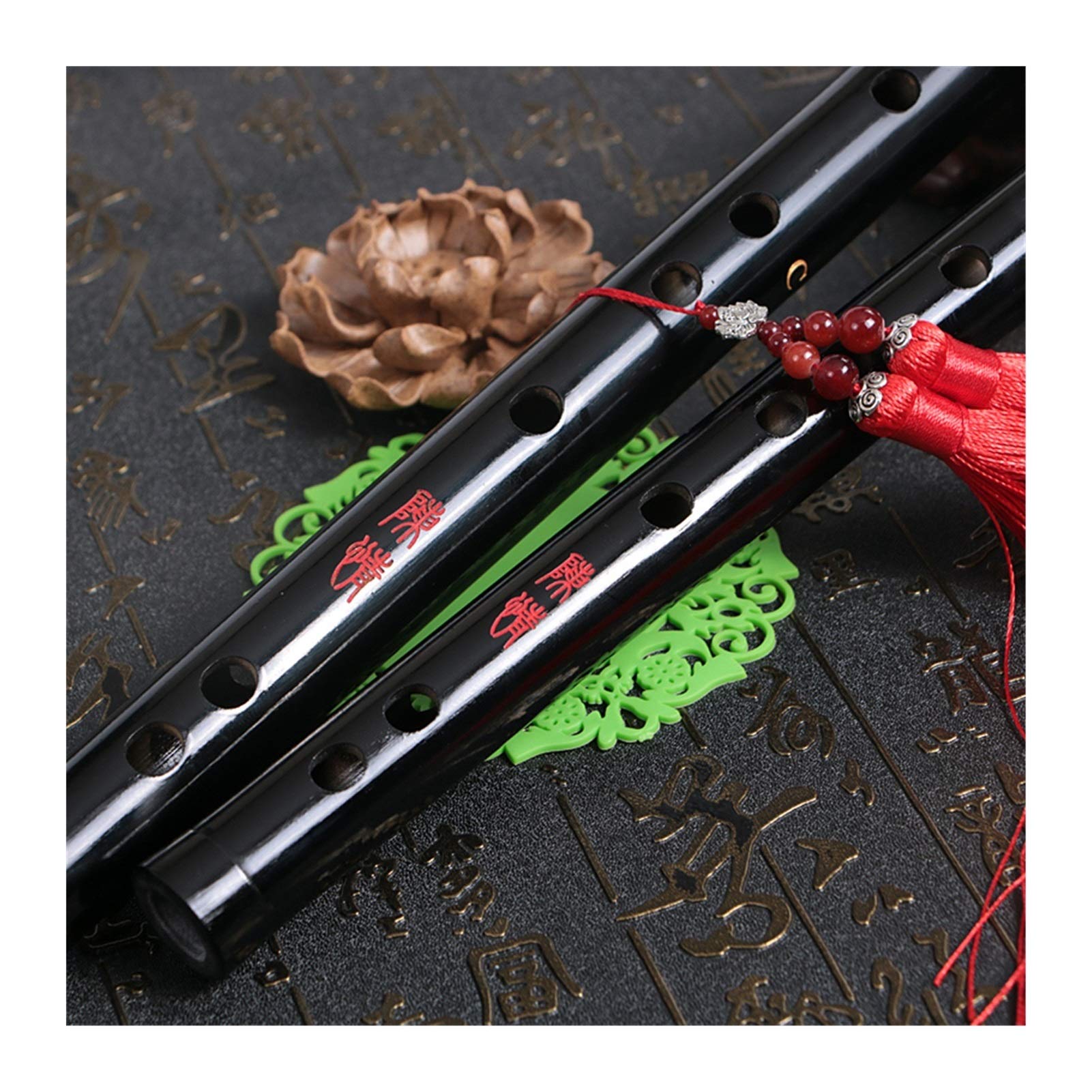 Flauta de bambú Negro Chino Tradicional Dizi Estudiante Instrumentos Musicales CDEFG Clave Flauta Transversal Profesional (Color : D Key)