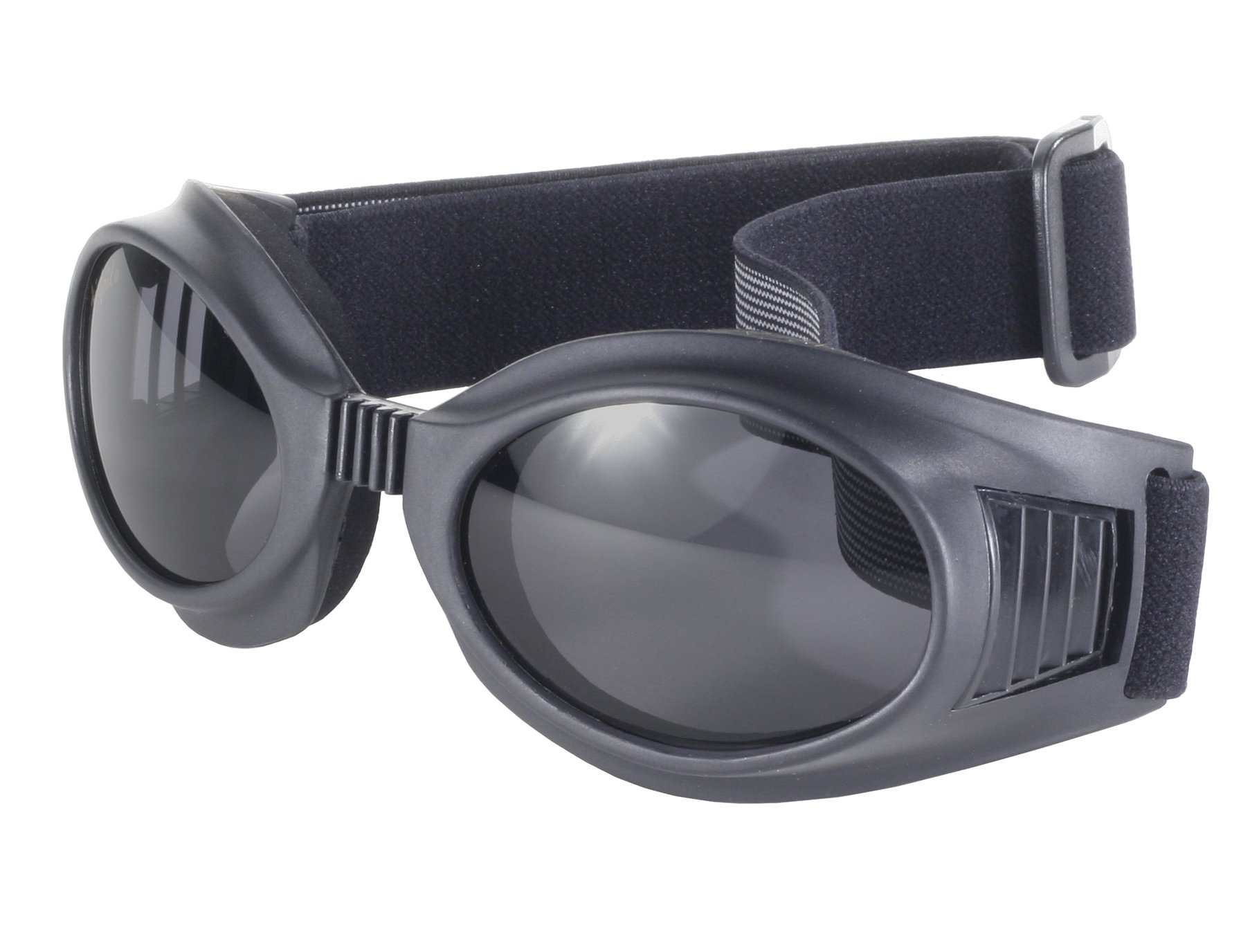 Pacific Coast Airfoil Motorcycle Riding Goggles Lens Kit (Black Frame/Smoke, Gold Mirror, Blue, Clear Lens)