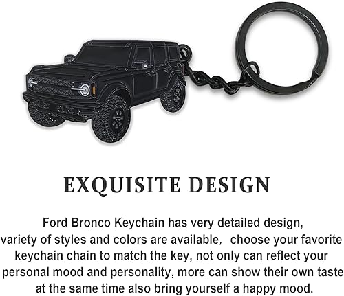 Miniatura 5 de Llavero de metal de 4 puertas para Ford Bronco Accesorios 2021 2022 2023