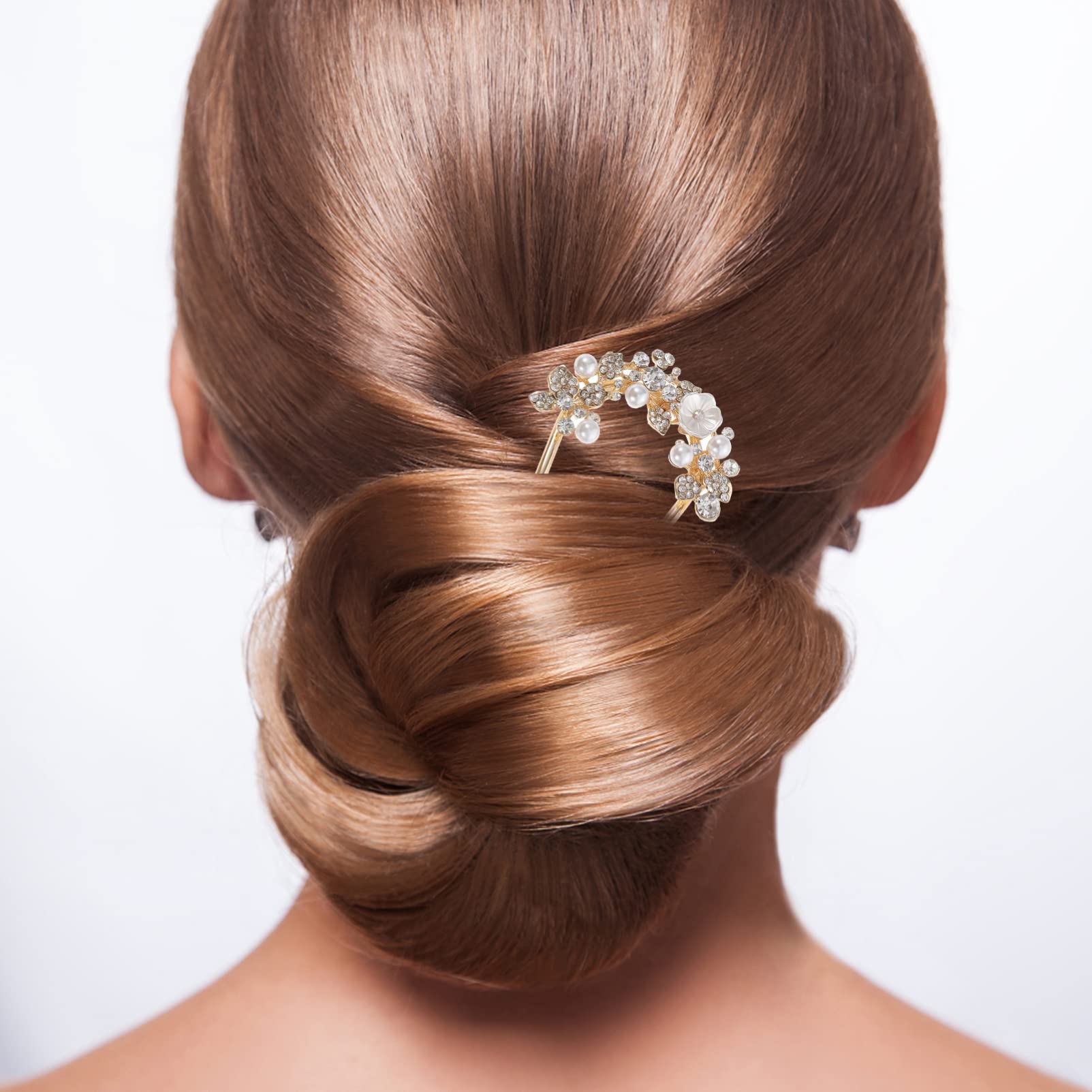 LALAFINA 5pezzi Fermaglio Per Strass e Perle Accessorio Elegante Per Donna Per Acconciature Chic e Occasioni Speciali Design Comfortevole e Non Scivoloso Per Sposa e Cerimonie
