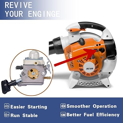 Miniatura 3 de Carburador BG86 de alta calidad para soplador de hojas STIHL SH86 SH86C BG86C BG86CE BG86Z BG86CEZ - Reemplazar Zama C1M-S261B 4241-120-0623