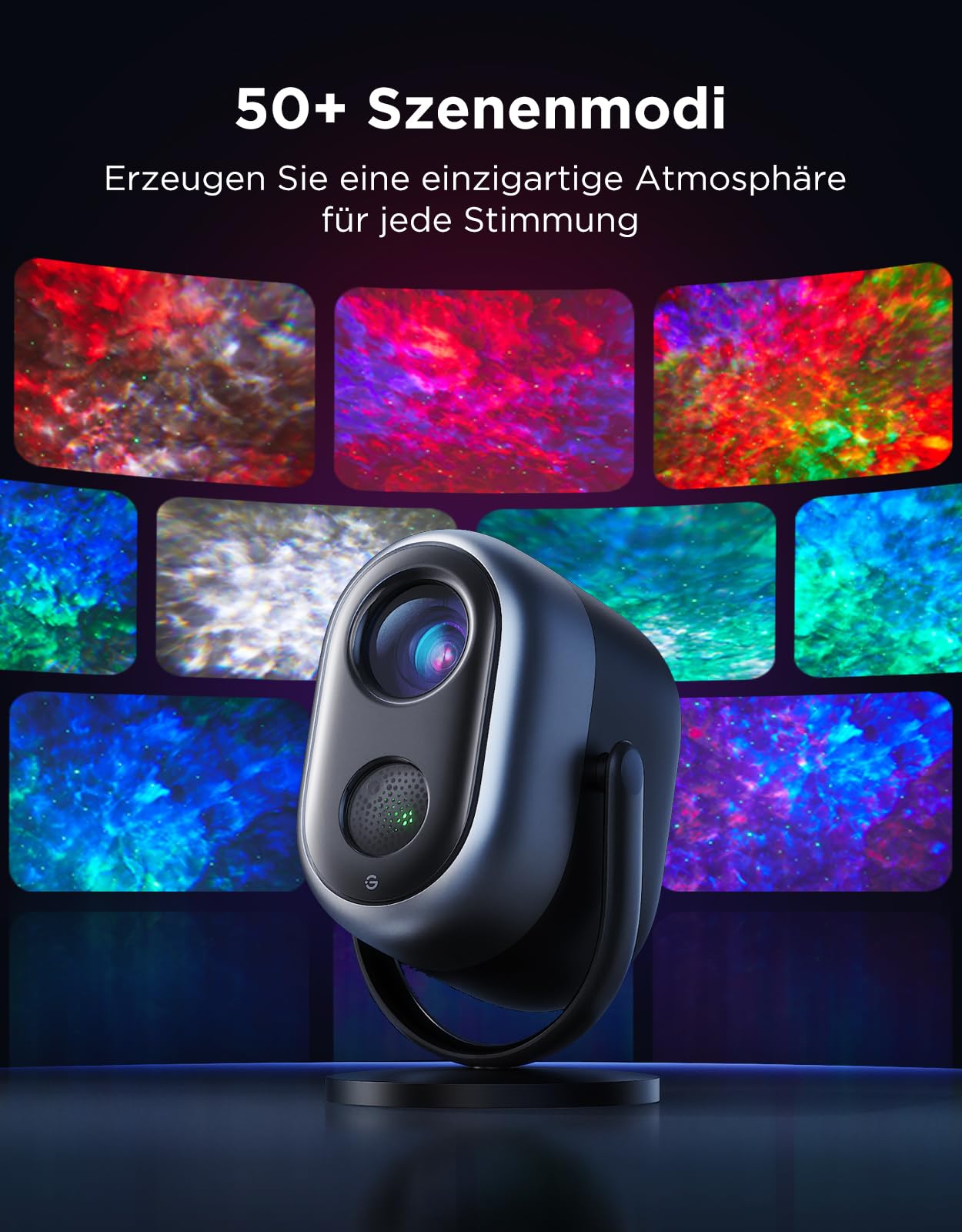 Govee Nebel Sternenhimmel Projektor LED, RGBW 7-Zonen, Matter & Alexa Kompatibel, Smart Timer