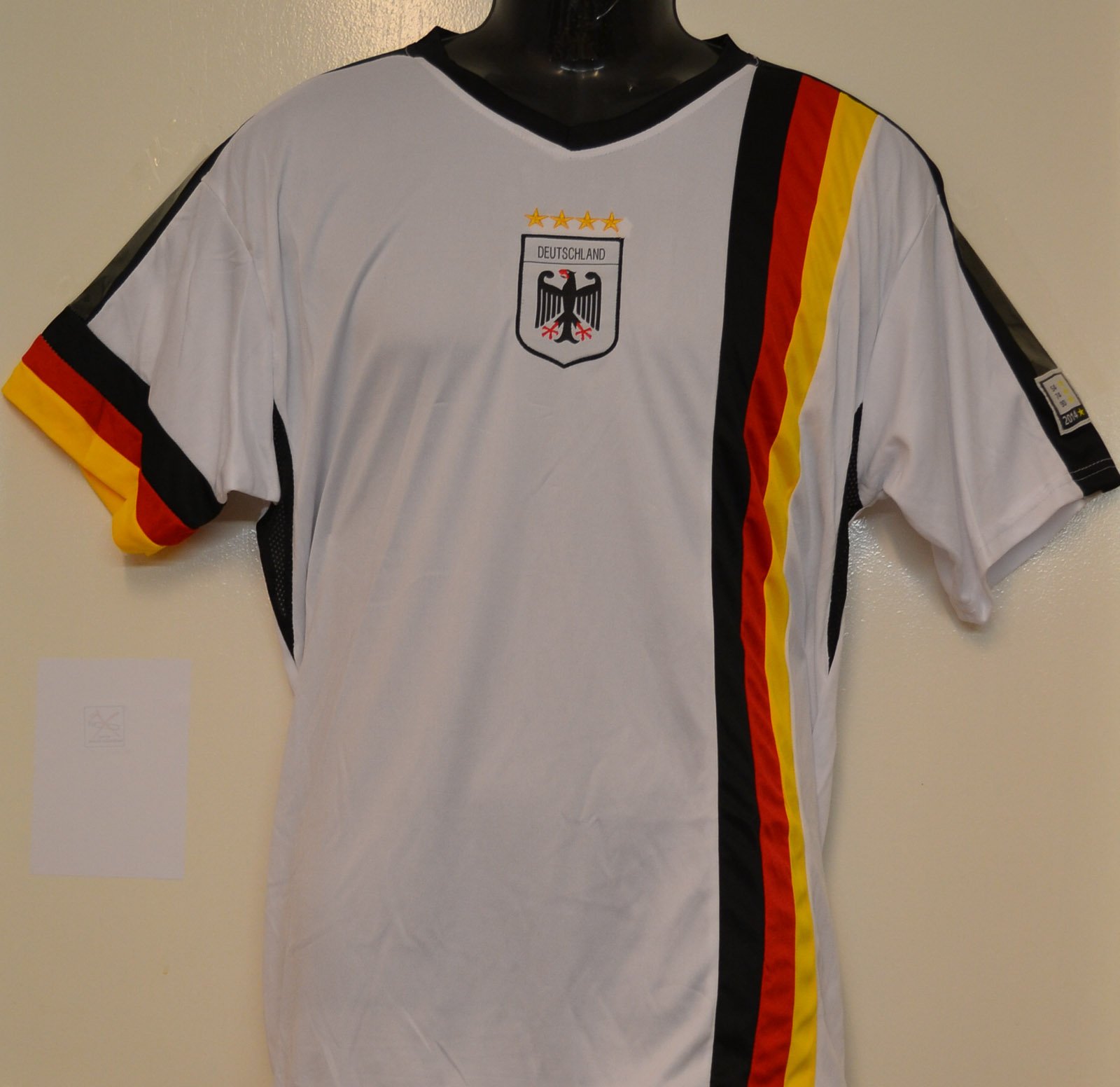 ウェア 2014 Germany  shirt World Cup 2014 Germany Jersey 4 Stars White Size XL : Amazon.de