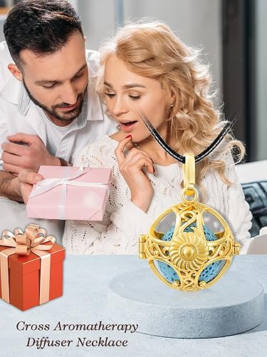 Miniatura 10 de Collar difusor de aromaterapia de Tai Chi, collar difusor de aceite esencial Yin-Yang, juego de joyería, regalo para mujeres y niñas, 7 piezas de