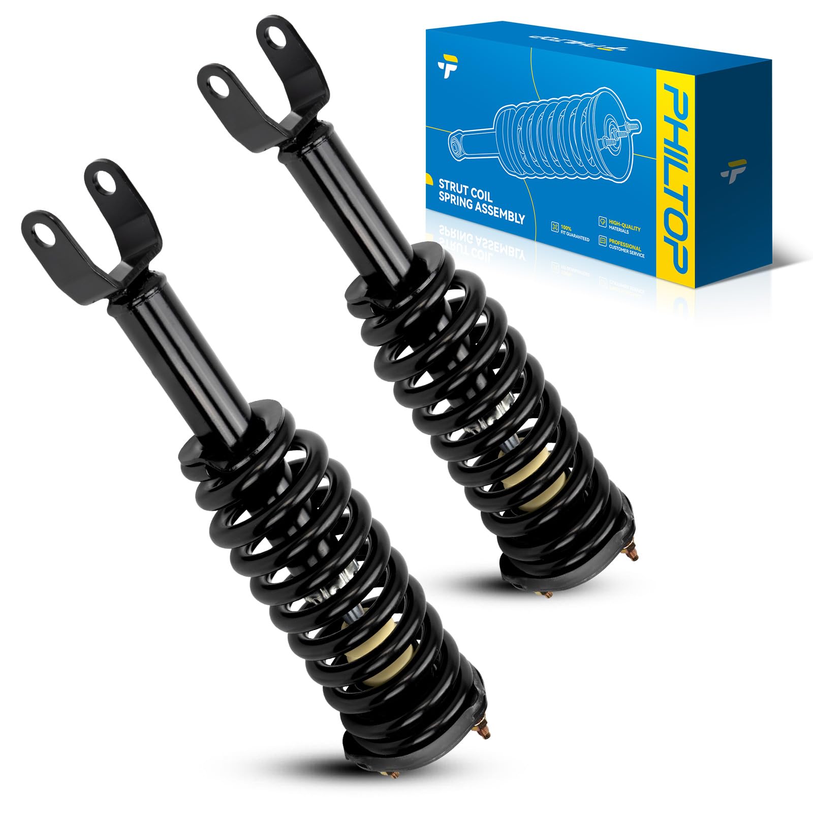 PHILTOP Front Complete Struts Assembly with Coil Spring For 2005-2009 Dodge Dakota 2006-2009 Mitsubishi Raider 271100 * 2-Quick Loaded Suspension‌