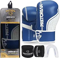 Kit Luva de Boxe e Muay Thai First FX1 Pretorian