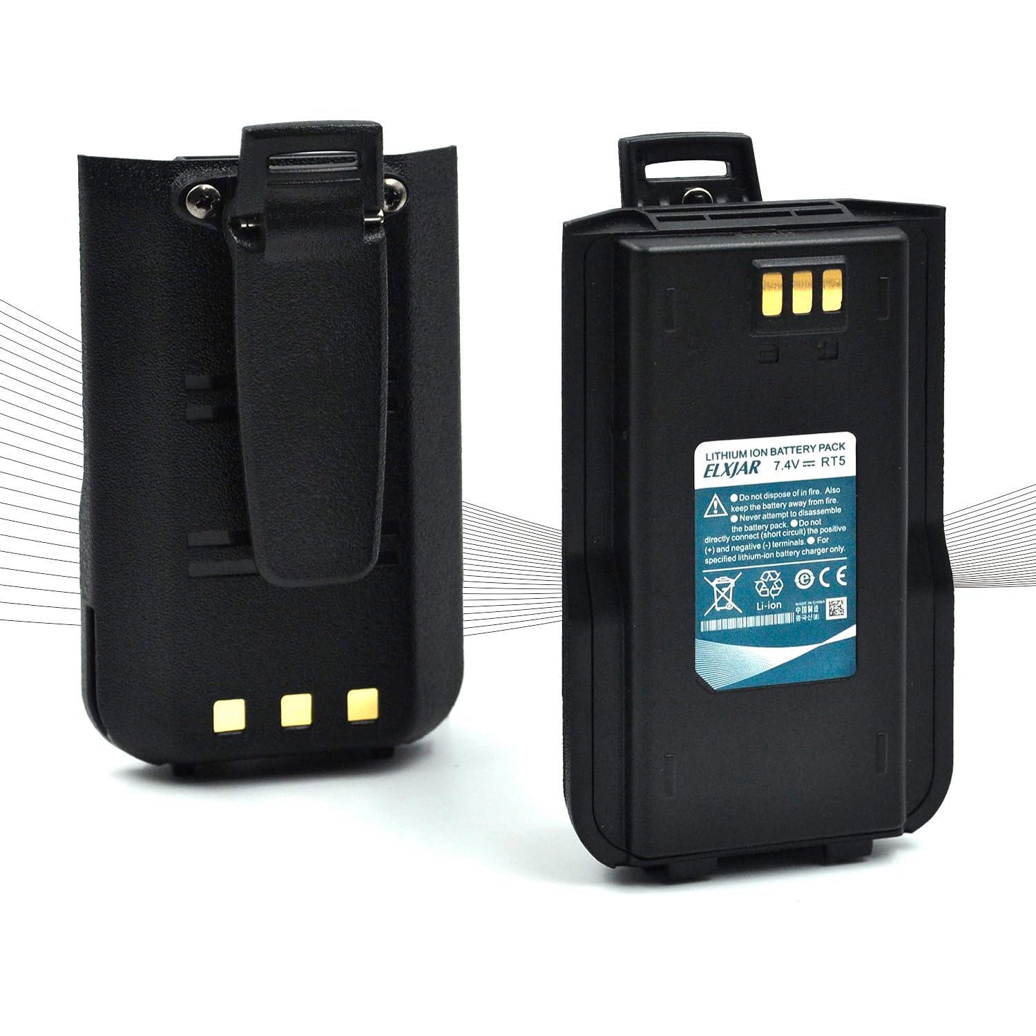 ROWSHEP (2-Pack) 7.4V 2000mAh Li-ion Battery Replacement for TYT MD-380 MD-380GPS MD-380V MD-380U MD-446, Retevis RT3 RT3S Two Way Radios