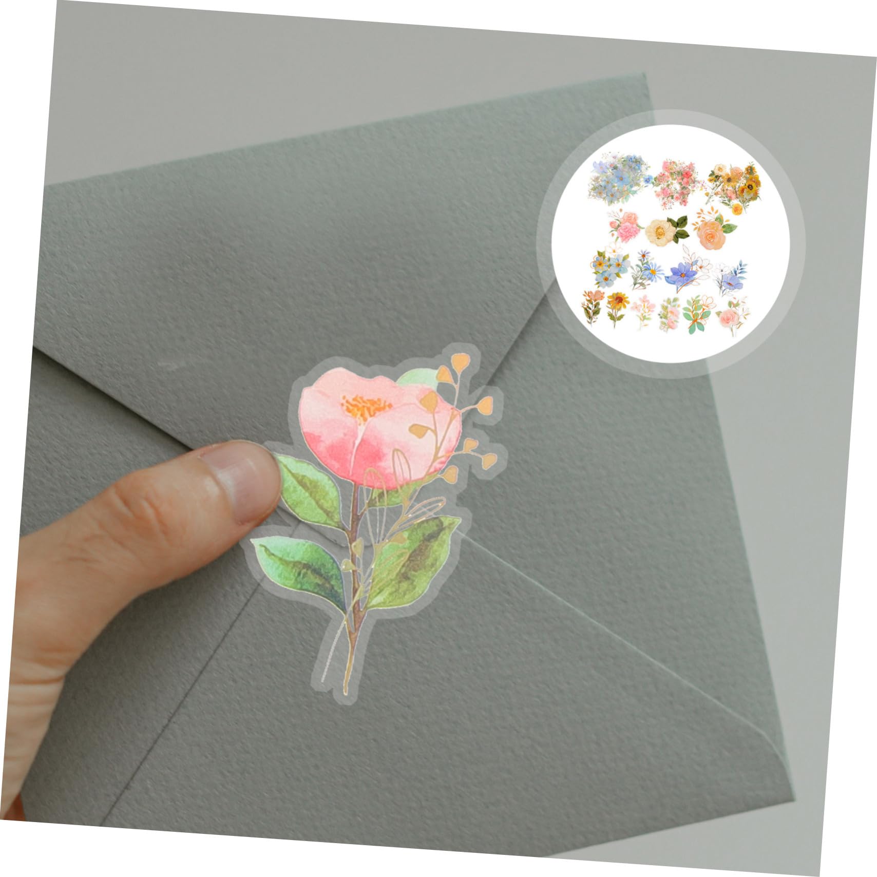 ARTIBETTER 15 Set set di adesivi Adesivo per album adesivi floreali per scrapbooking adesivi diario fai da te adesivi per scrapbooking Adesivi del diario adesivo fai da te plastica Colorato
