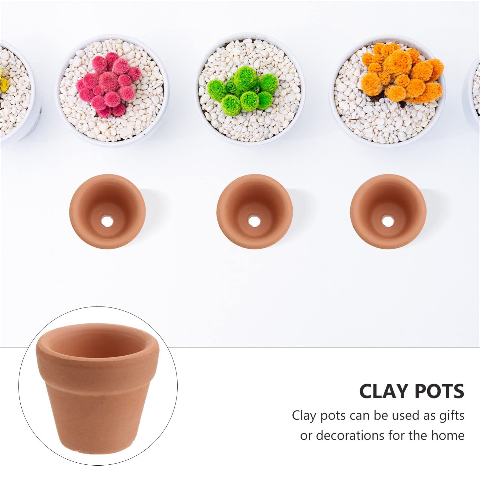 BESTOMZ 10 Pcs Mini Clay Pots 1.2'' Terracotta Pot Clay Ceramic Pottery Planter Cactus Flower Pots Succulent Nursery Pots- Great for Plants,Crafts,Wedding Favor