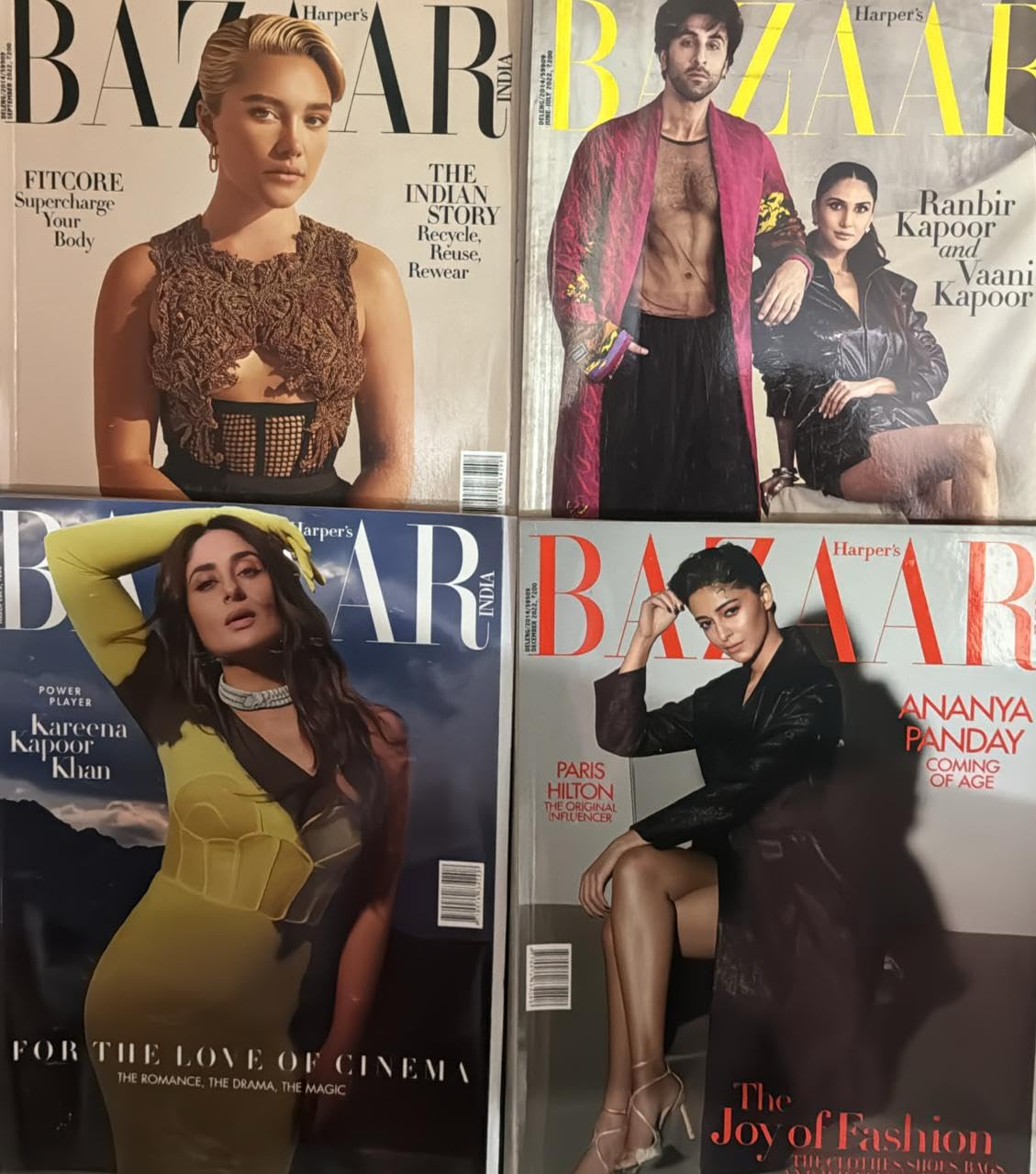 Harper's Bazaar India June July, September & December 2022 and March 2023 Pack of 4 : Celebrity and Lifestyle Special Magazine [Paperback] Harper's Bazaar India Paperback – 1 January 2023