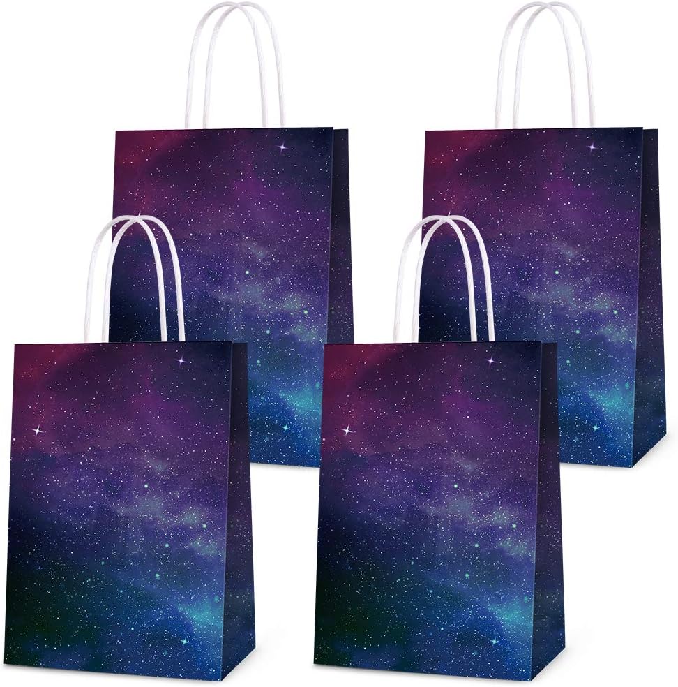 16 PCS Party Favor Bags for Galaxy Birthday Party Supplies, Party Gift Goody Treat Candy Bags for Galaxy Party Favors Decor Birthday Party Decor for Galaxy Themed Birthday Decorations
