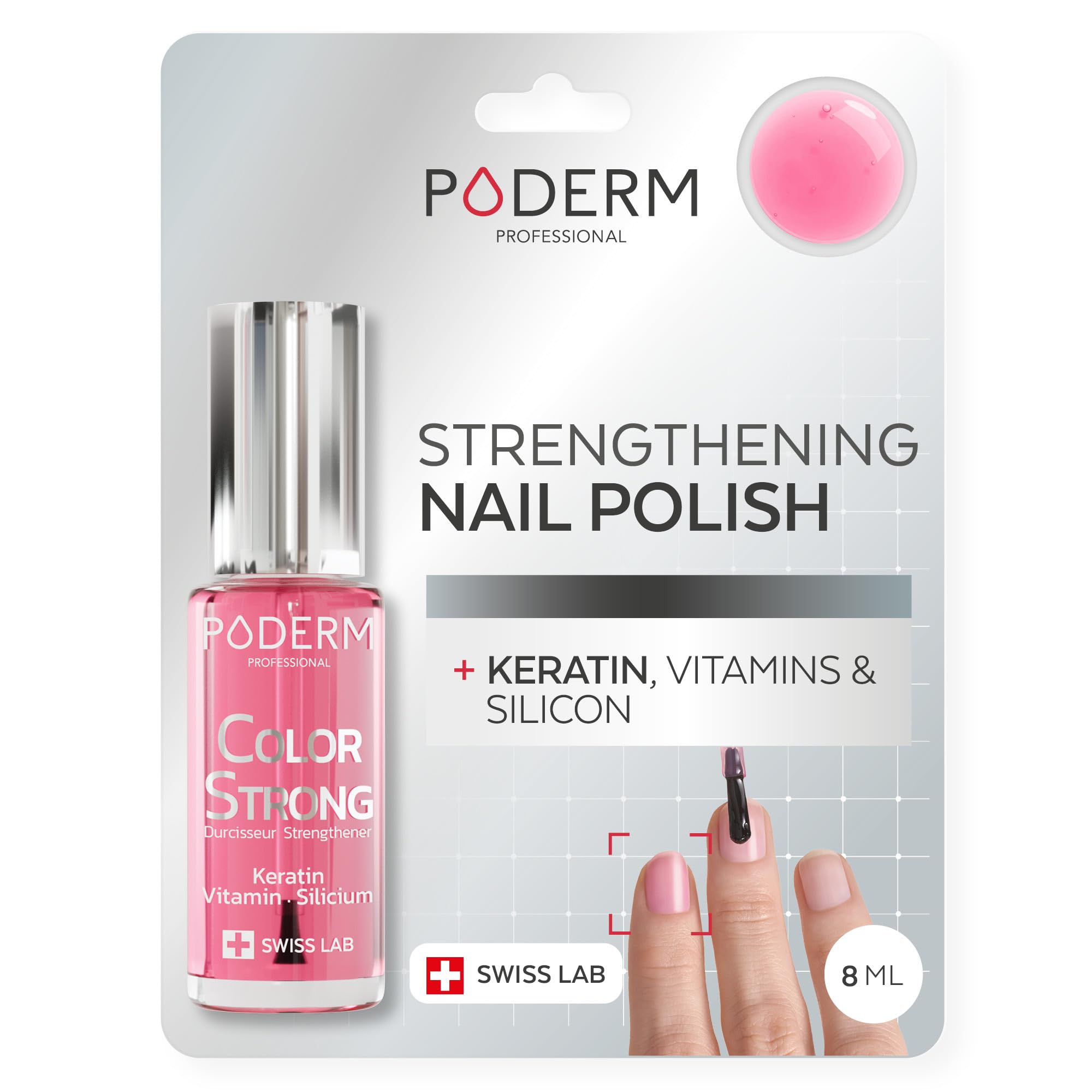 – Nail Polish | Nail strengthener | Repairs & Strengthens damaged, weakened nails | Nail Care for strong Nails – Enriched with Keratin, Biotin and Silicon – Hands & Feet – Swiss Made