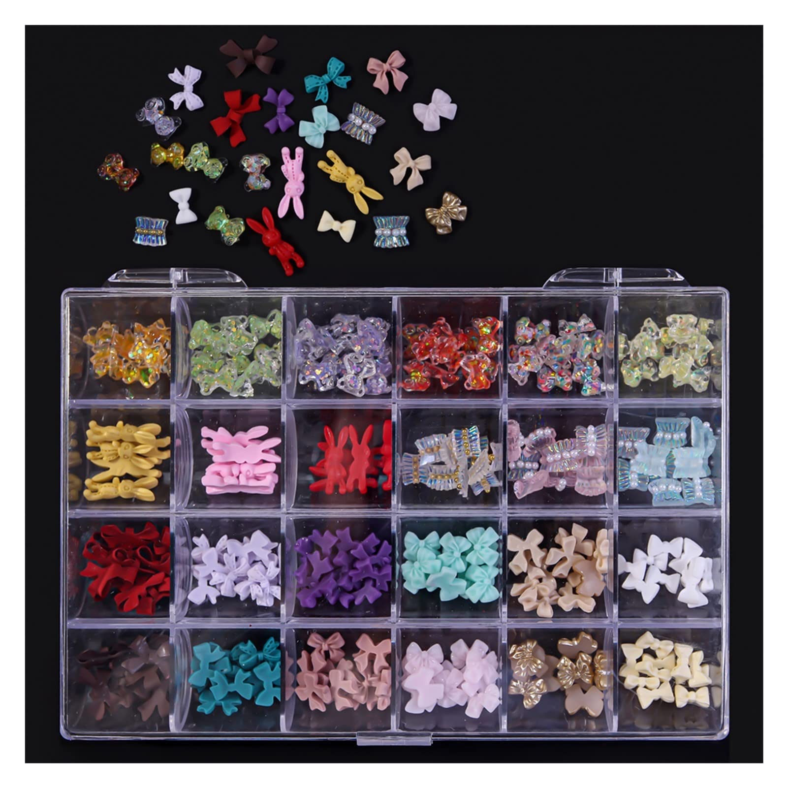 120/240pcs Joyas de uñas Caso de piedra Corona de cristal/Corazón de oro y plateado Consejos de manicura de manicura 3D Metálico Rhinestone Nail Art wanglan(Color:Wine Red)