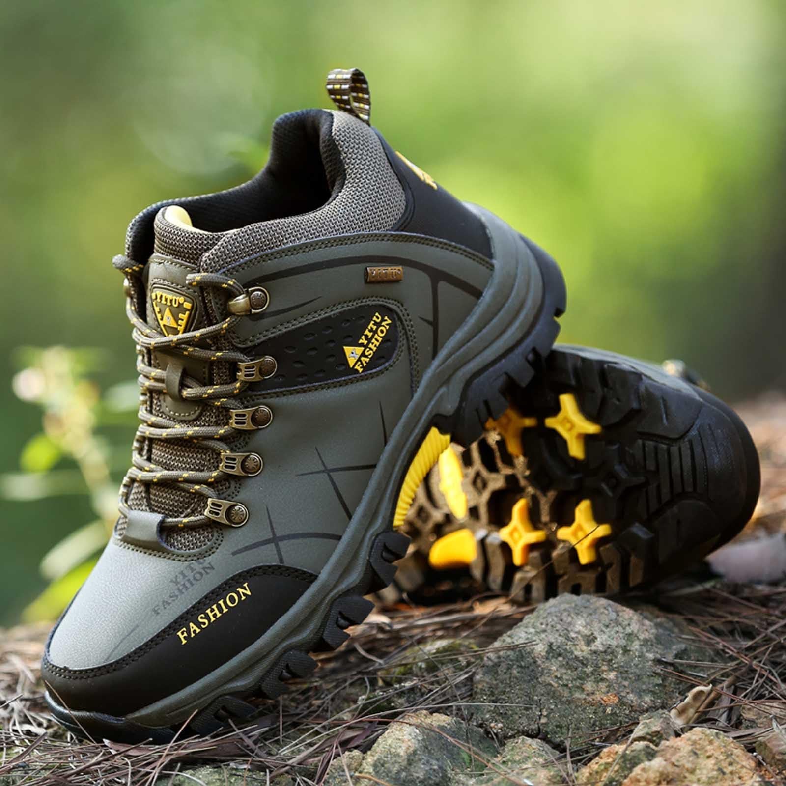 Générique Bottes Randonnée Montantes Cuir Chaudes, Chaussures Extérieur Trekking – Modèle Durables Aventure Homme, Idéal pour Hiver Et Grand Froid