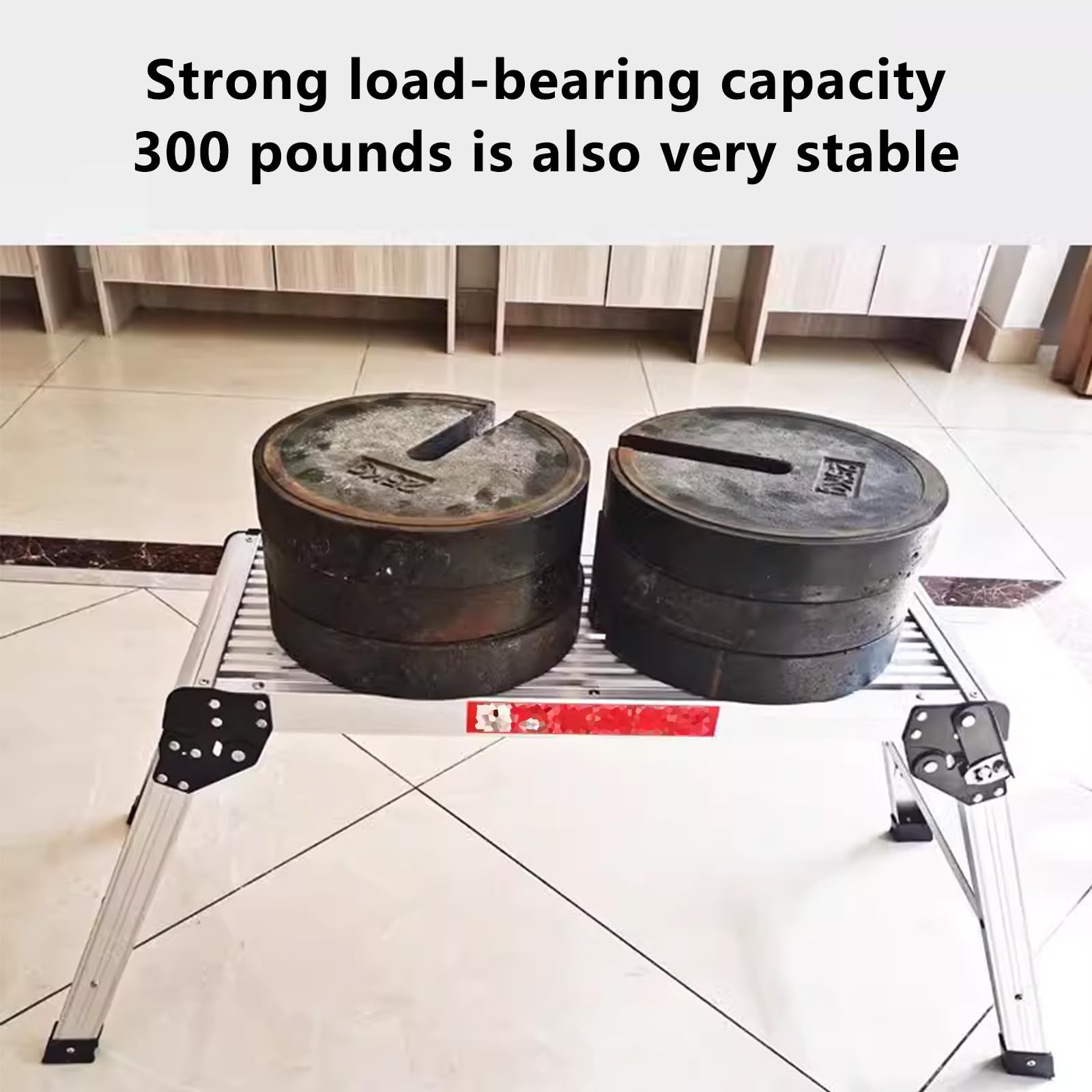 Plataforma de Trabajo Portátil Multifuncional de Aluminio,Plataforma de andamio,Plataforma de trabajo de aluminio para limpieza de techo,pintura y lavado de automóviles,carga máxima de 330 libras