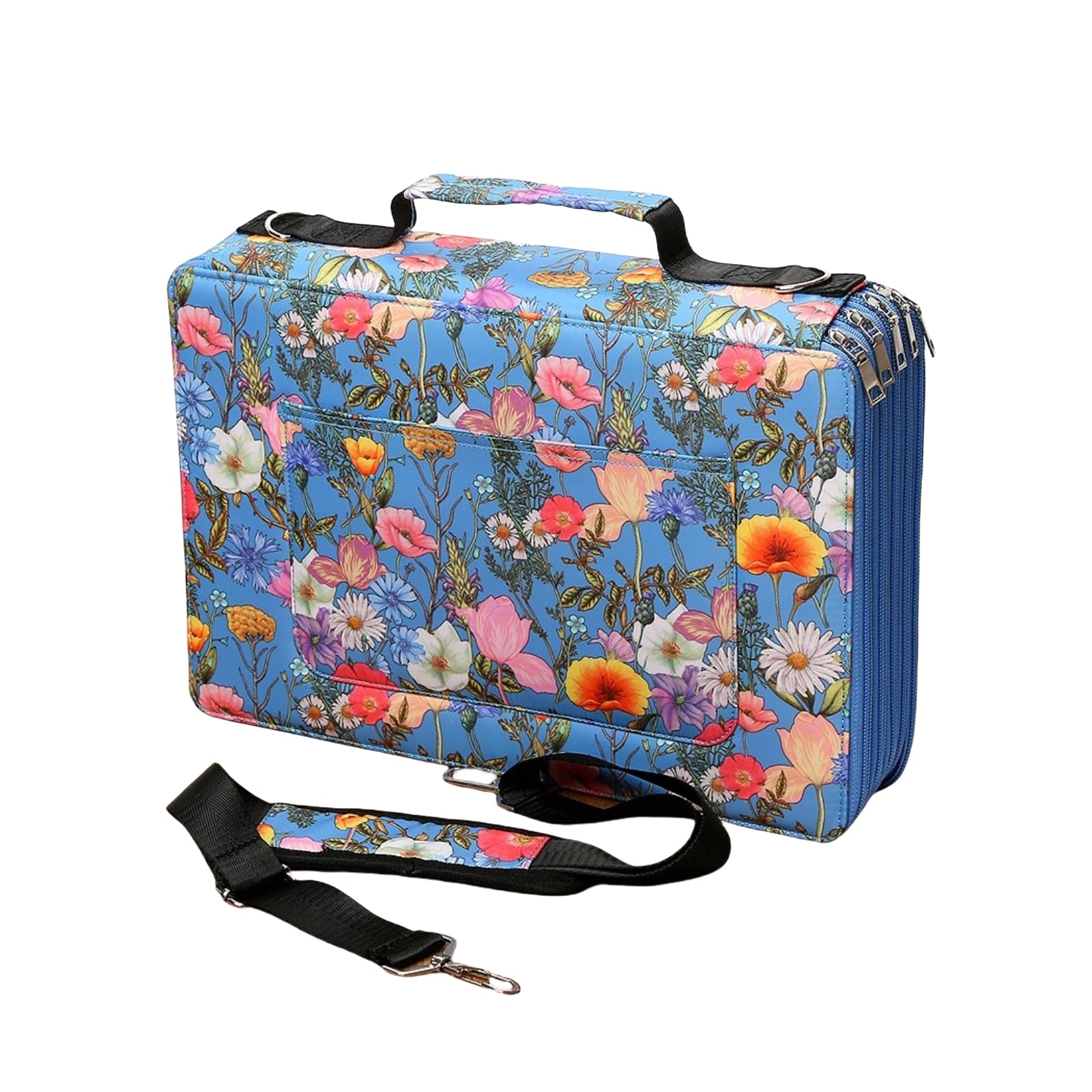 Générique Astuccio per matite colorate, 480 scomparti con cerniera, portamatite per matite e penne, pennarelli per scuola e ufficio, con astuccio per matite di grande capacità, blu, Organizer per