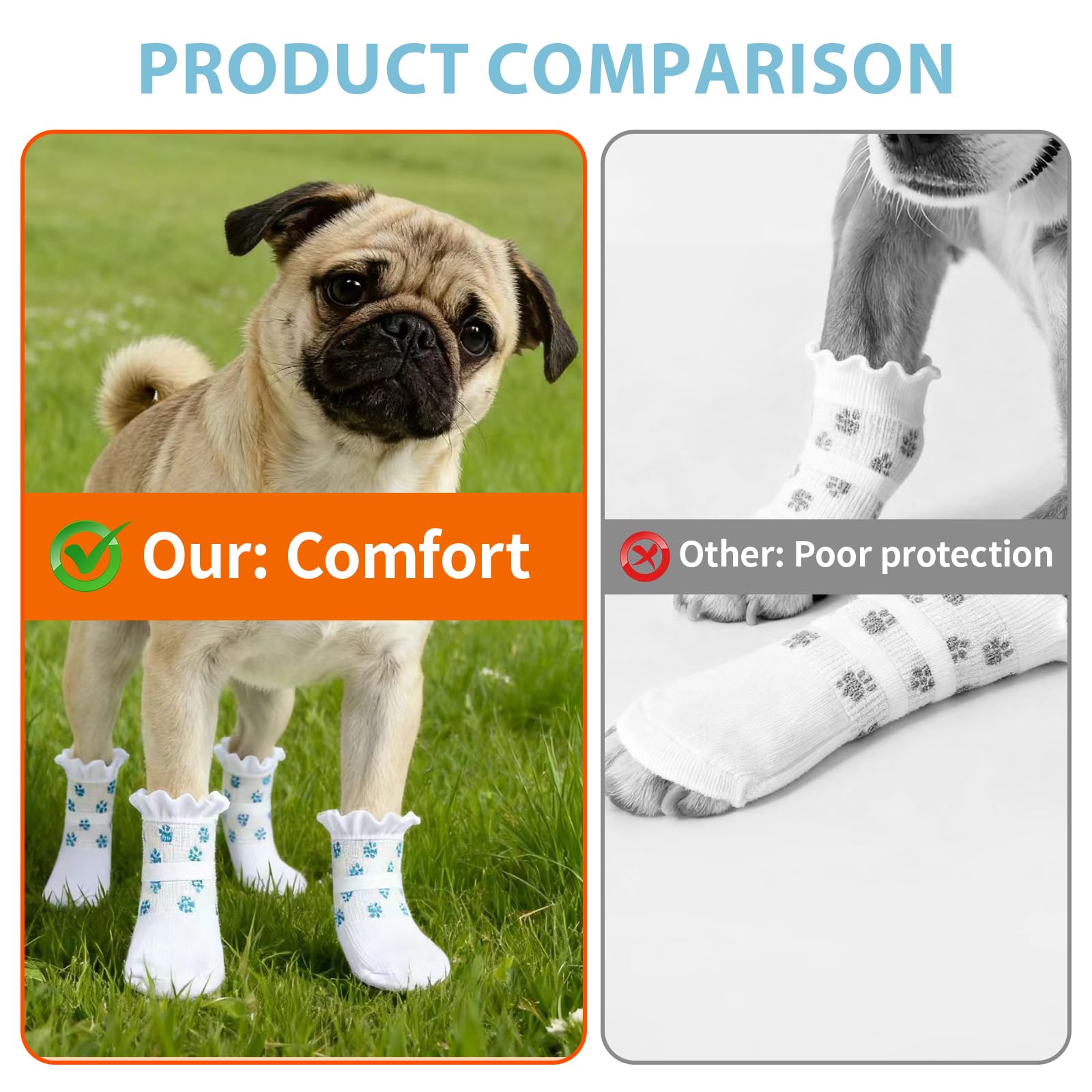 20 PCS Disposable Dog Socks: Waterproof Dog Boots for Protecting Injured Paws Licking Prevention - Image 4