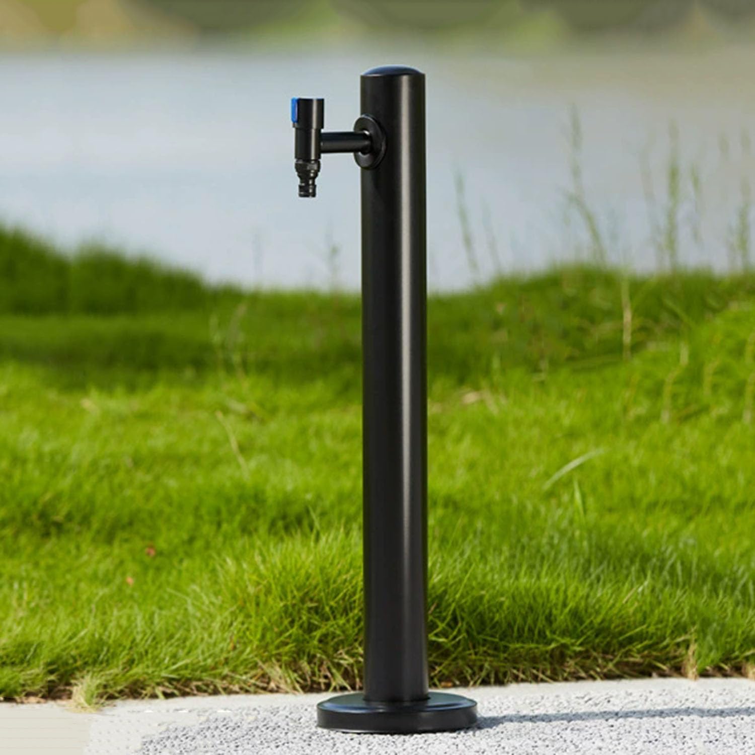 Genérico Columna de Agua para Exteriores con Tubo Interior de Acero Inoxidable, Fuente de jardín de 23,6/37,4 Pulgadas con Grifo, Soporte para Manguera anticongelante para riego.
