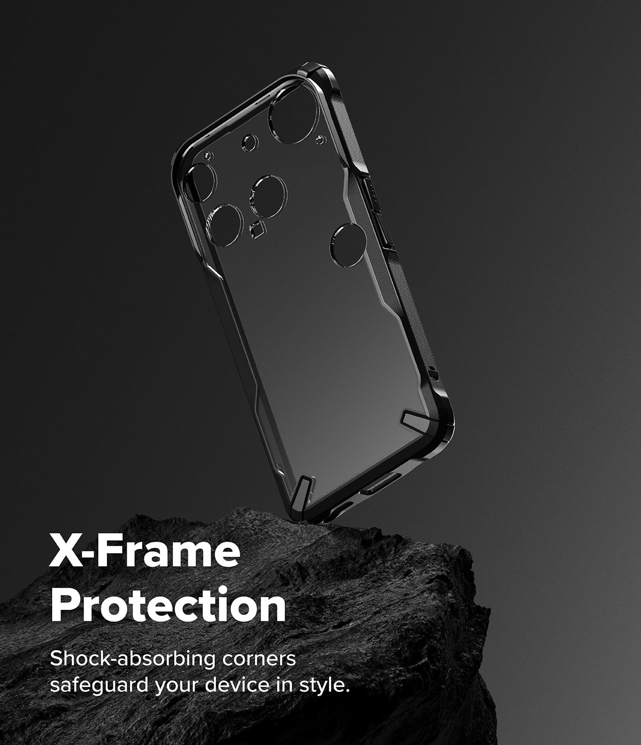 Ringke Fusion-X [Protects Each Lens Individually] Compatible with Nothing Phone 3 Case, Enhanced Bumper Heavy Duty Shockproof Protective Cover - Black - Image 3